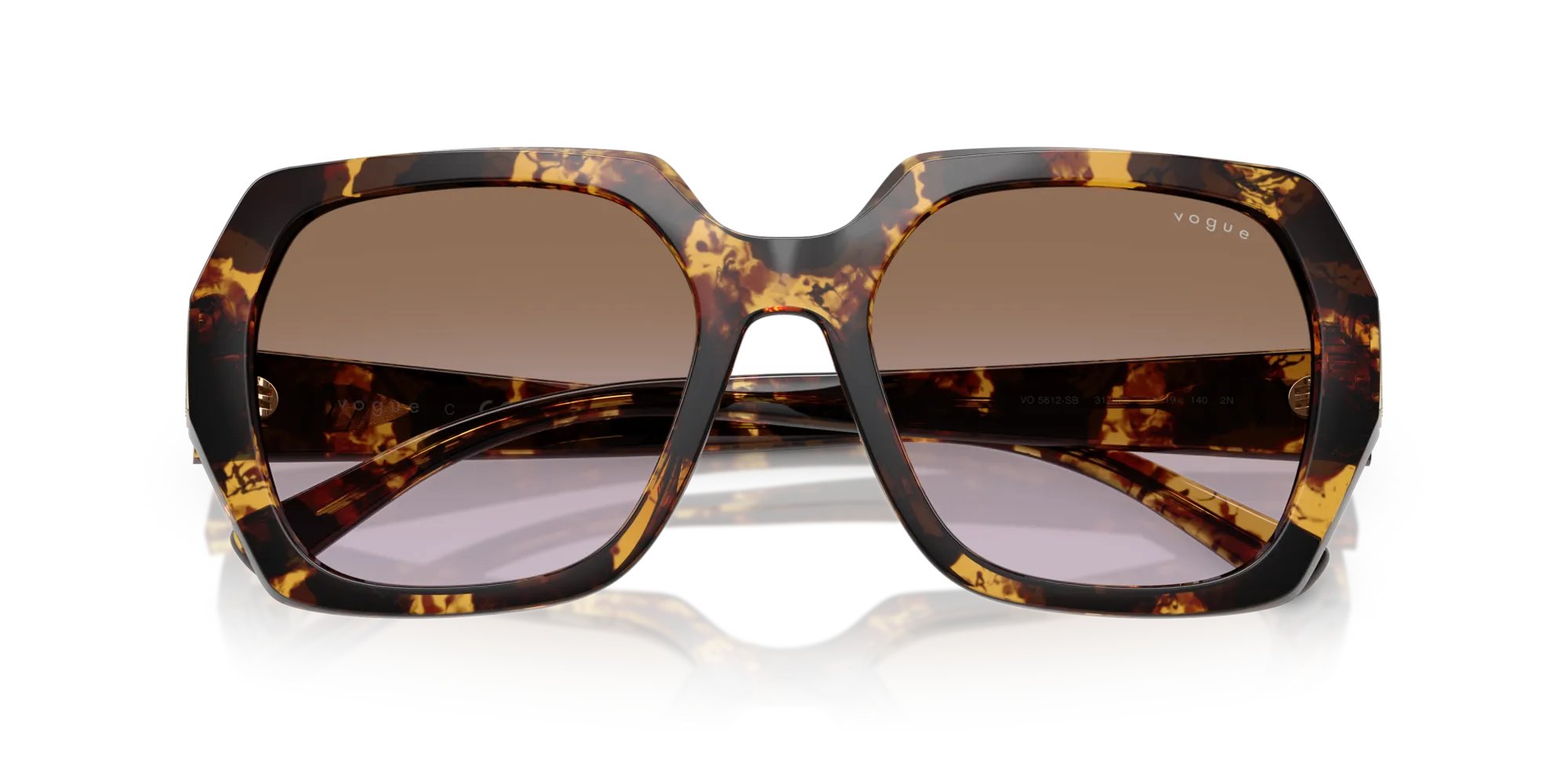 VOGUE EYEWEAR VO5612SB 317968 Occhiali da sole Nylon Tartaruga Marrone Geometrica Normale Sfumato - immagine 2