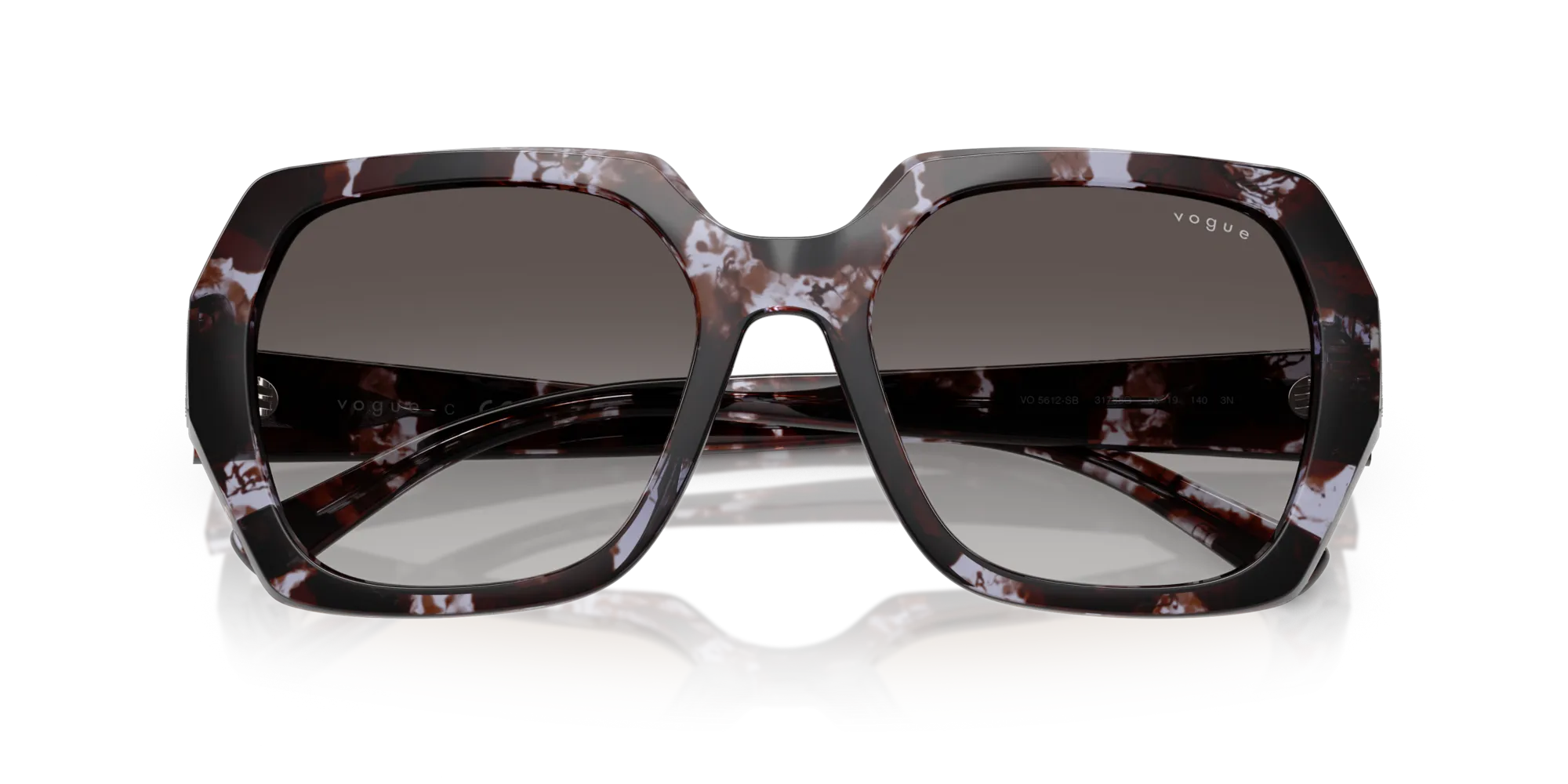 VOGUE EYEWEAR VO5612SB 31788G Occhiali da sole Nylon Viola Grigio Geometrica Normale Sfumato - immagine 2