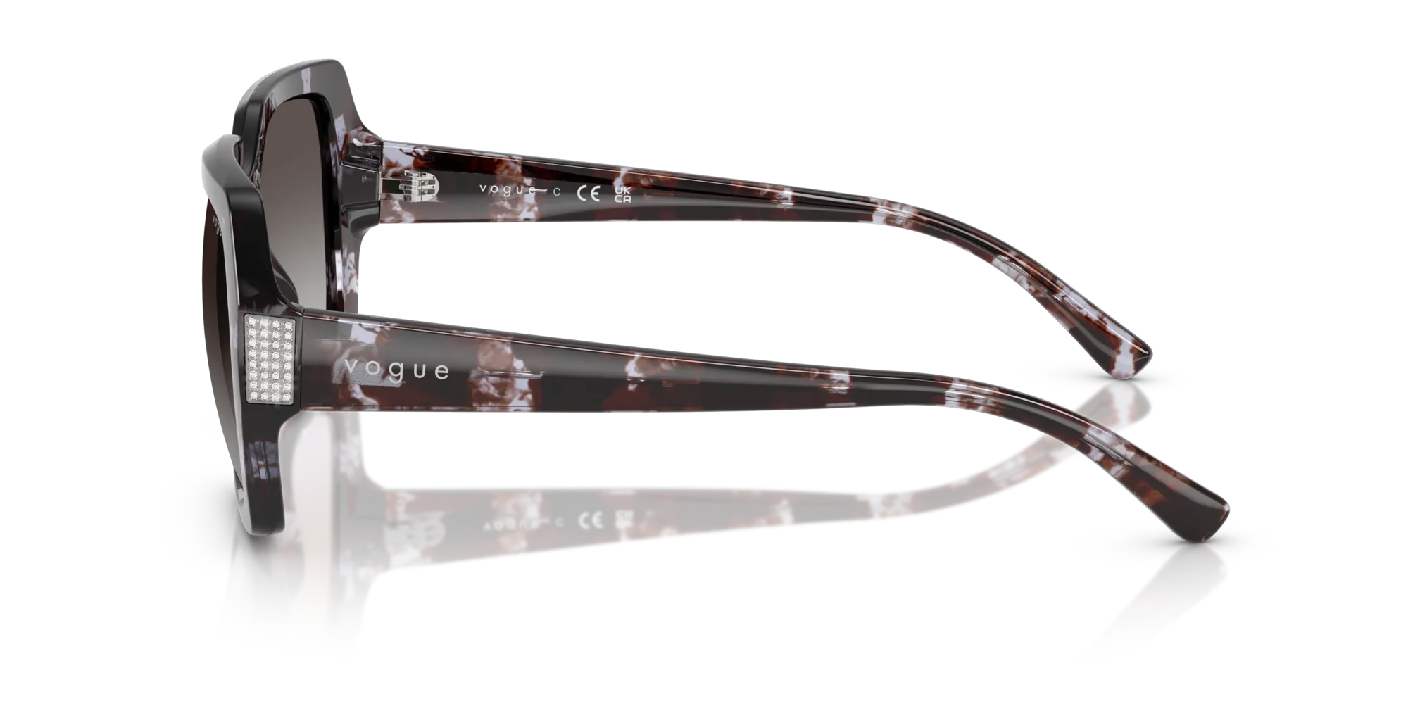 VOGUE EYEWEAR VO5612SB 31788G Occhiali da sole Nylon Viola Grigio Geometrica Normale Sfumato - immagine 4