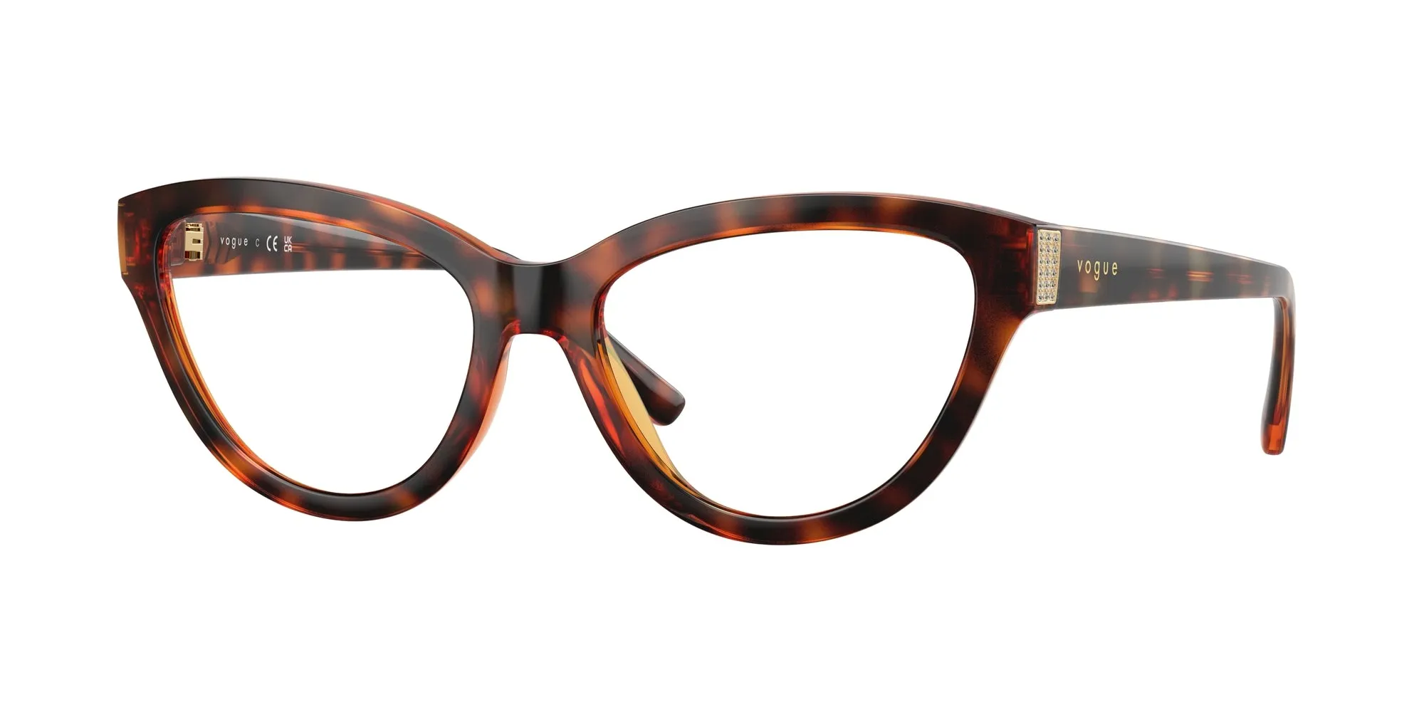 VOGUE EYEWEAR VO5610B W656 Montature da vista Nylon Marrone Cat Eye Normale - immagine 1