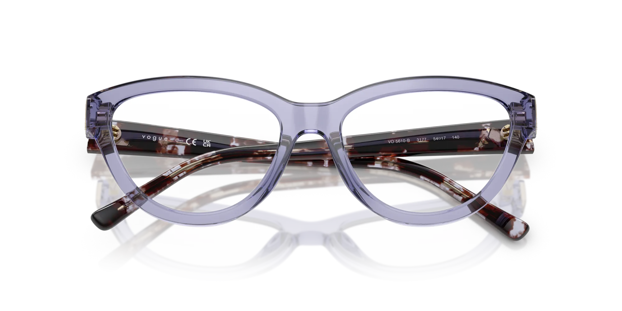 VOGUE EYEWEAR VO5610B 3177 Montature da vista Nylon Viola Cat Eye Normale - immagine 2