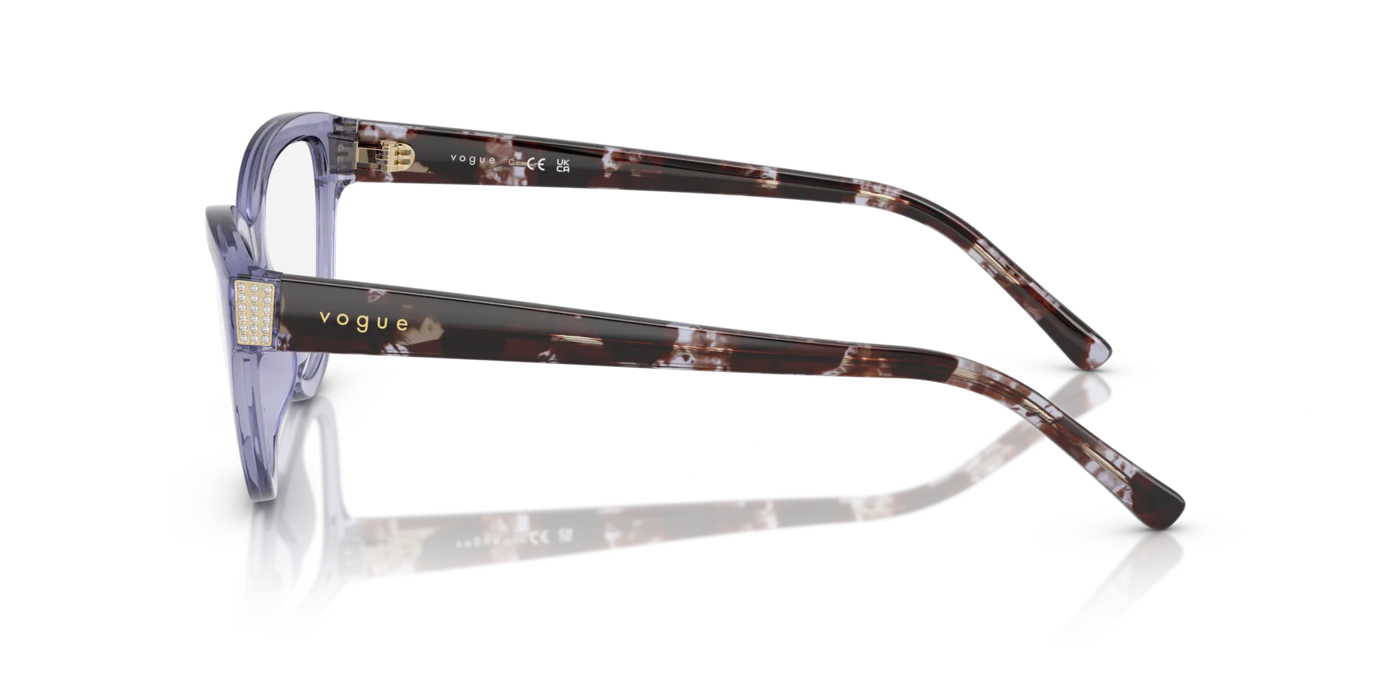 VOGUE EYEWEAR VO5610B 3177 Montature da vista Nylon Viola Cat Eye Normale - immagine 4