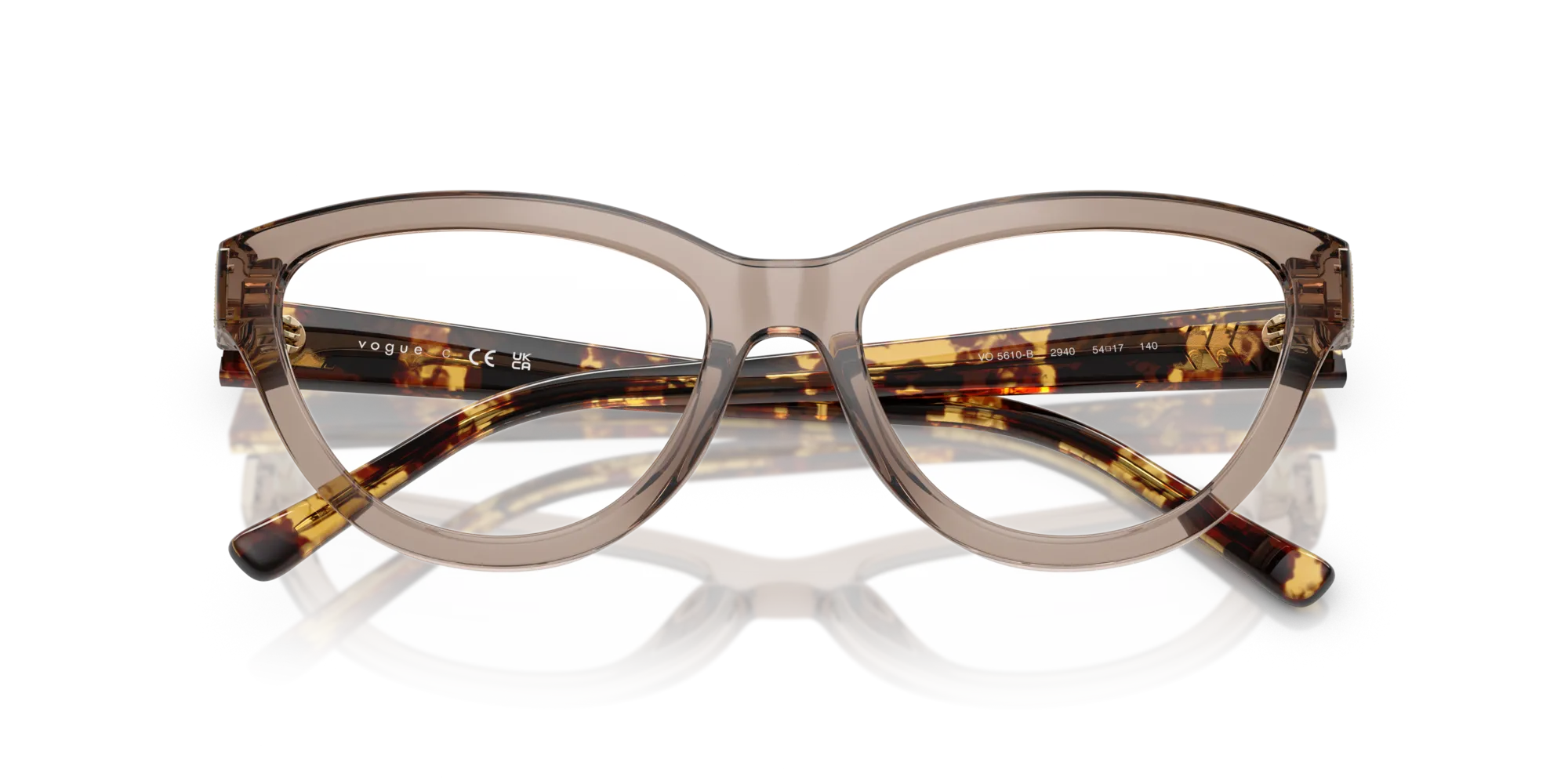 VOGUE EYEWEAR VO5610B 2940 Montature da vista Nylon Marrone Cat Eye Normale - immagine 2