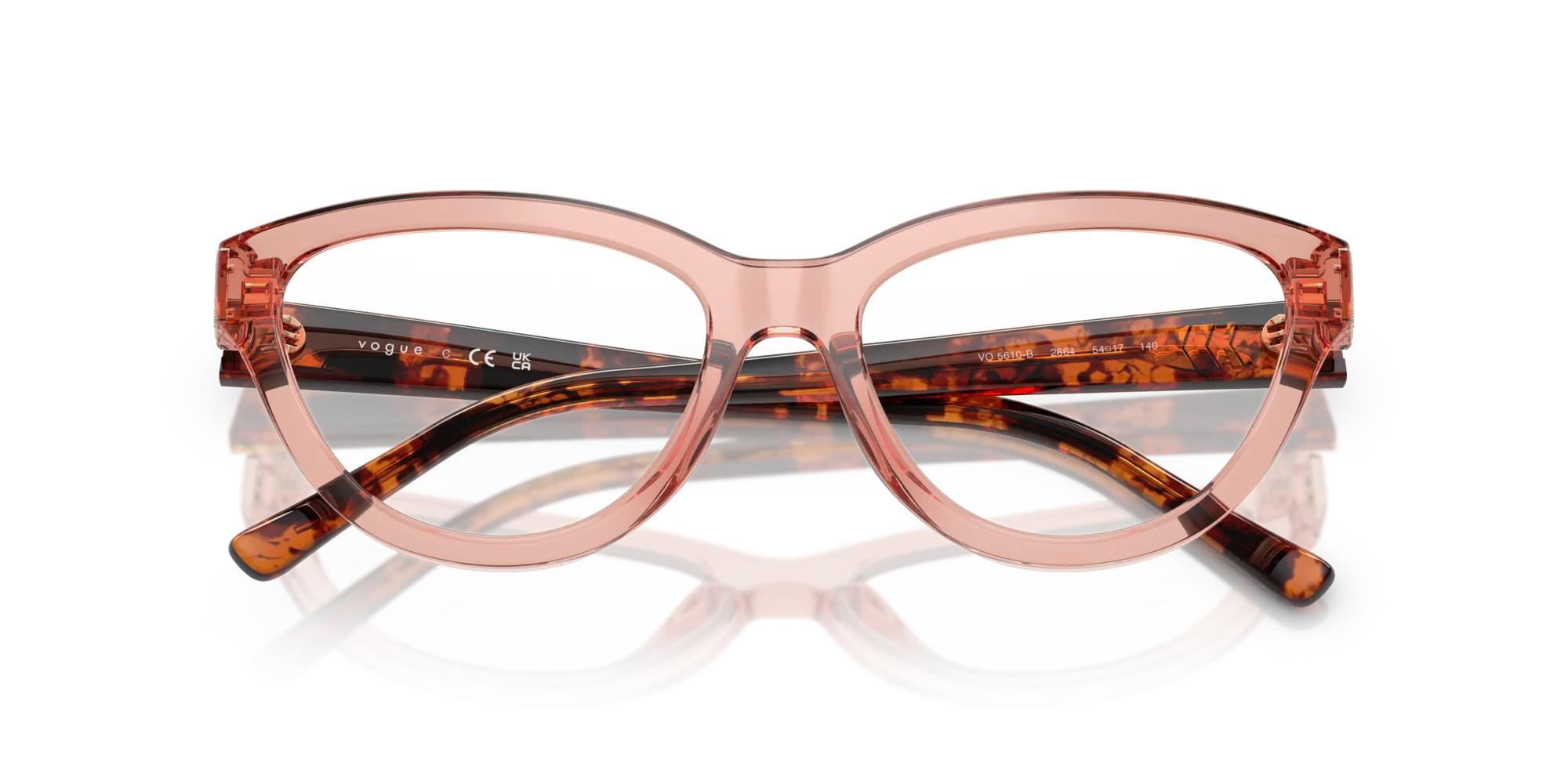 VOGUE EYEWEAR VO5610B 2864 Montature da vista Nylon Rosa Cat Eye Normale - immagine 2