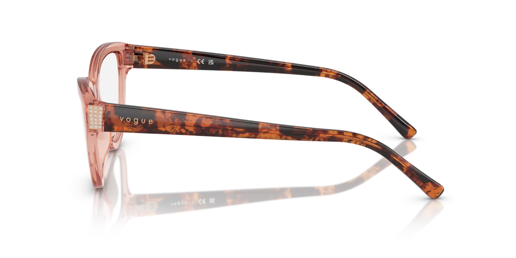 VOGUE EYEWEAR VO5610B 2864 Montature da vista Nylon Rosa Cat Eye Normale - immagine 4