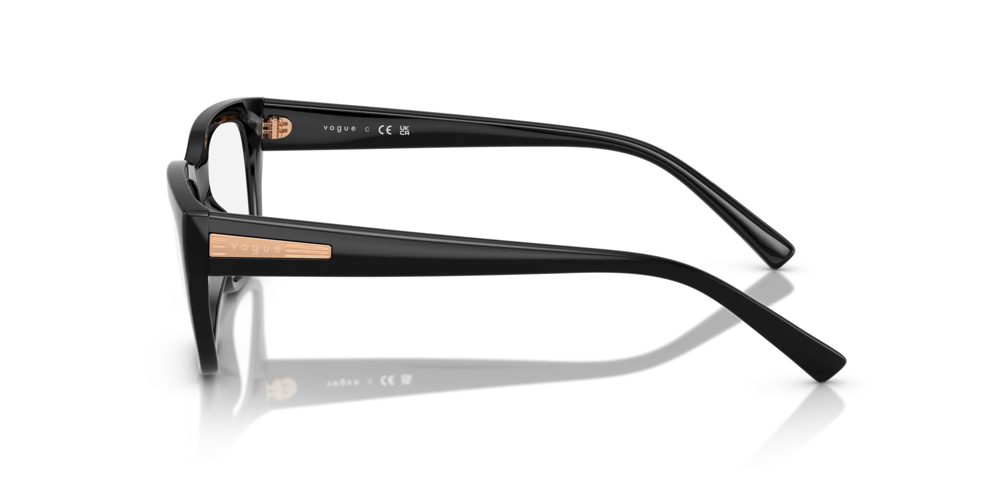 VOGUE EYEWEAR VO5609 W44 Montature da vista Nylon Nero Trasparente Pillow Normale - immagine 4