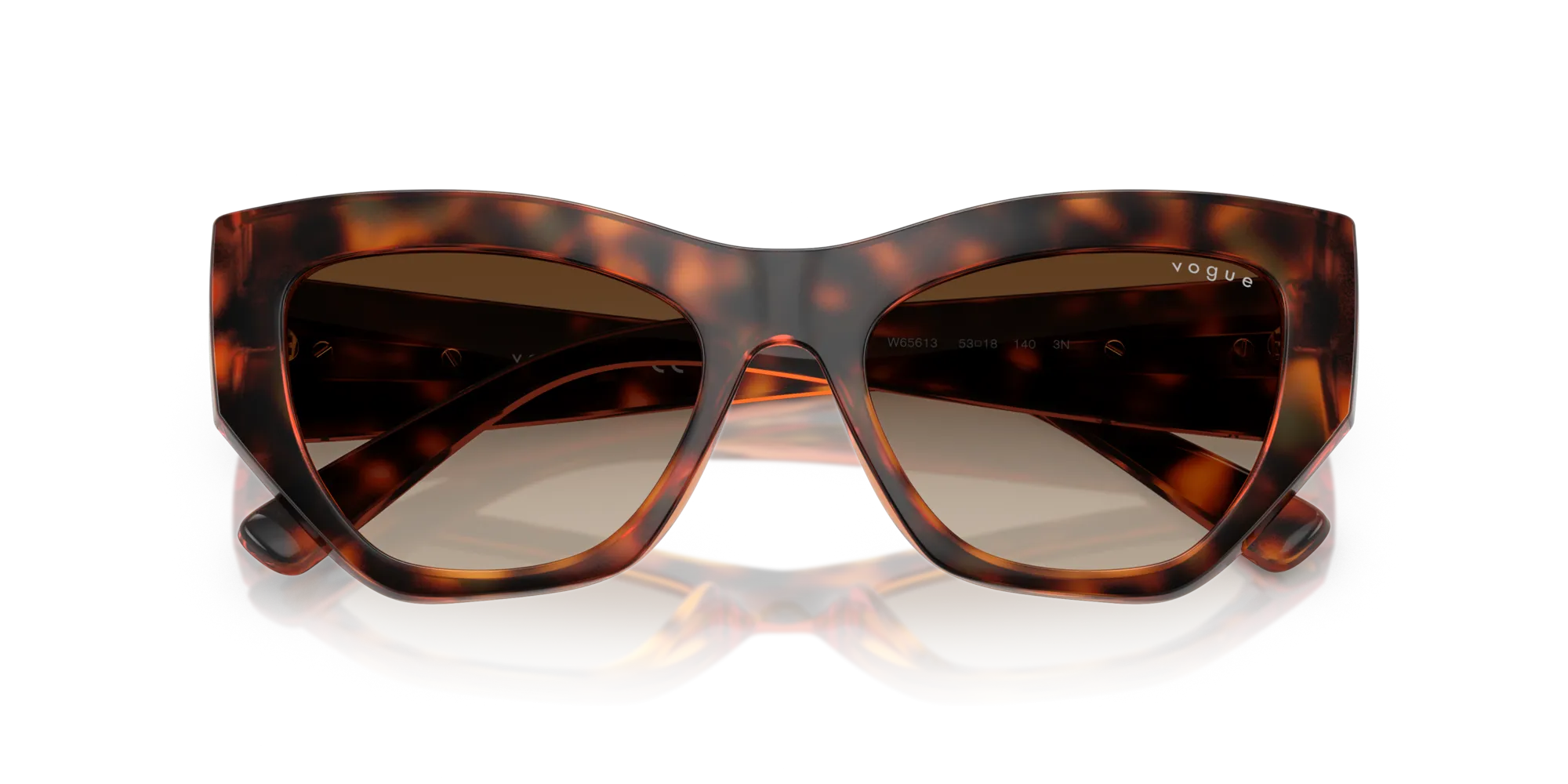 VOGUE EYEWEAR VO5607S W65613 Occhiali da sole Nylon Marrone Geometrica Normale Sfumato - immagine 2