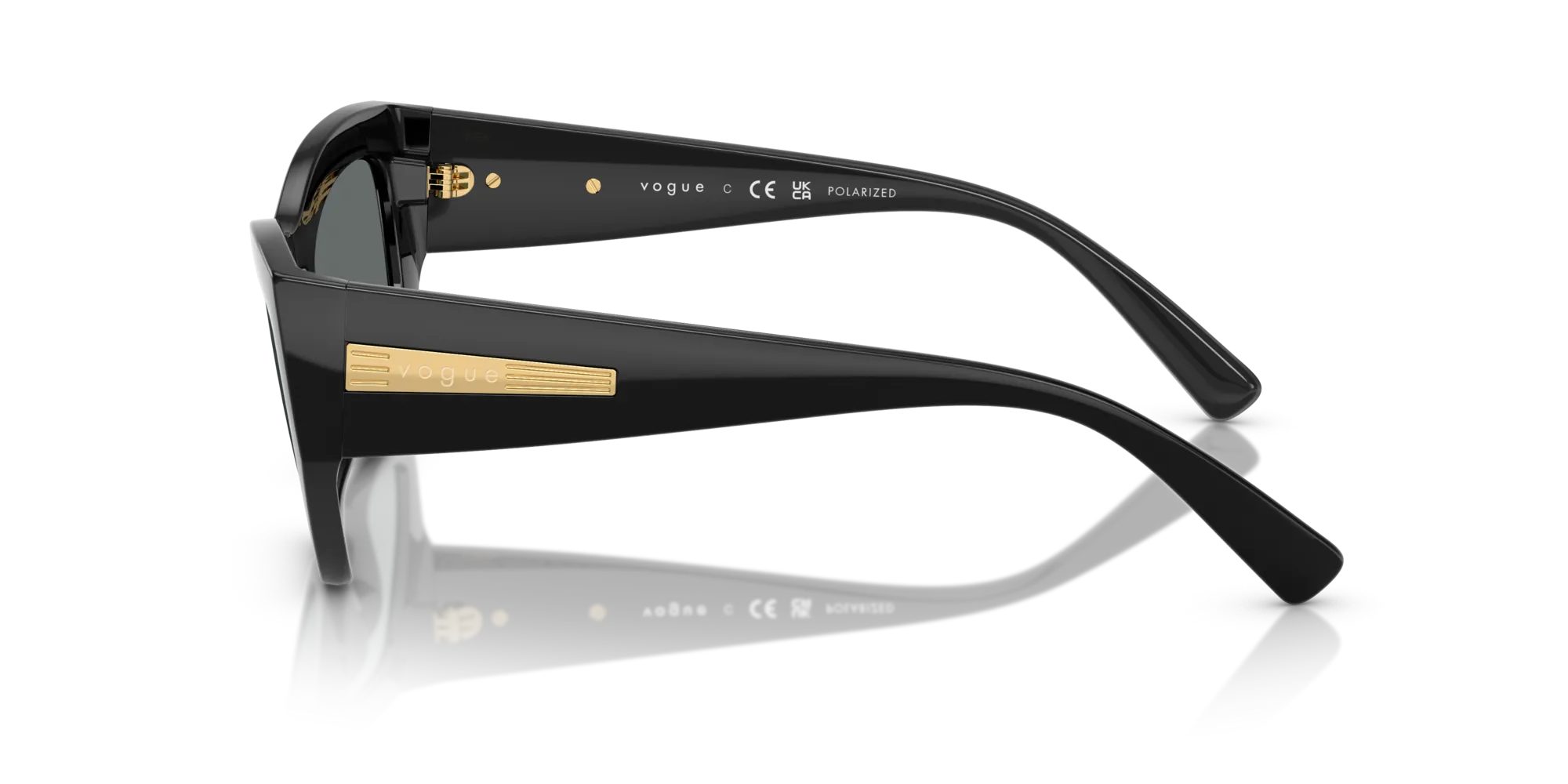 VOGUE EYEWEAR VO5607S W44/81 Occhiali da sole Nylon Nero Grigio Geometrica Polarizzata - immagine 4
