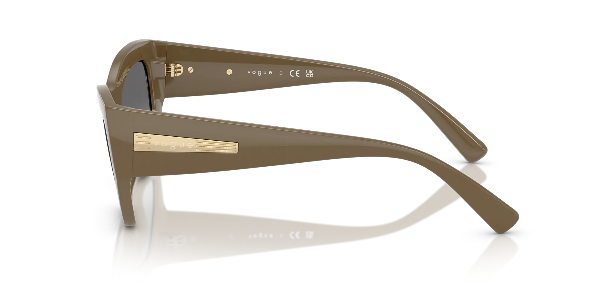 VOGUE EYEWEAR VO5607S 317511 Occhiali da sole Nylon Marrone Grigio Geometrica Normale Sfumato - immagine 4