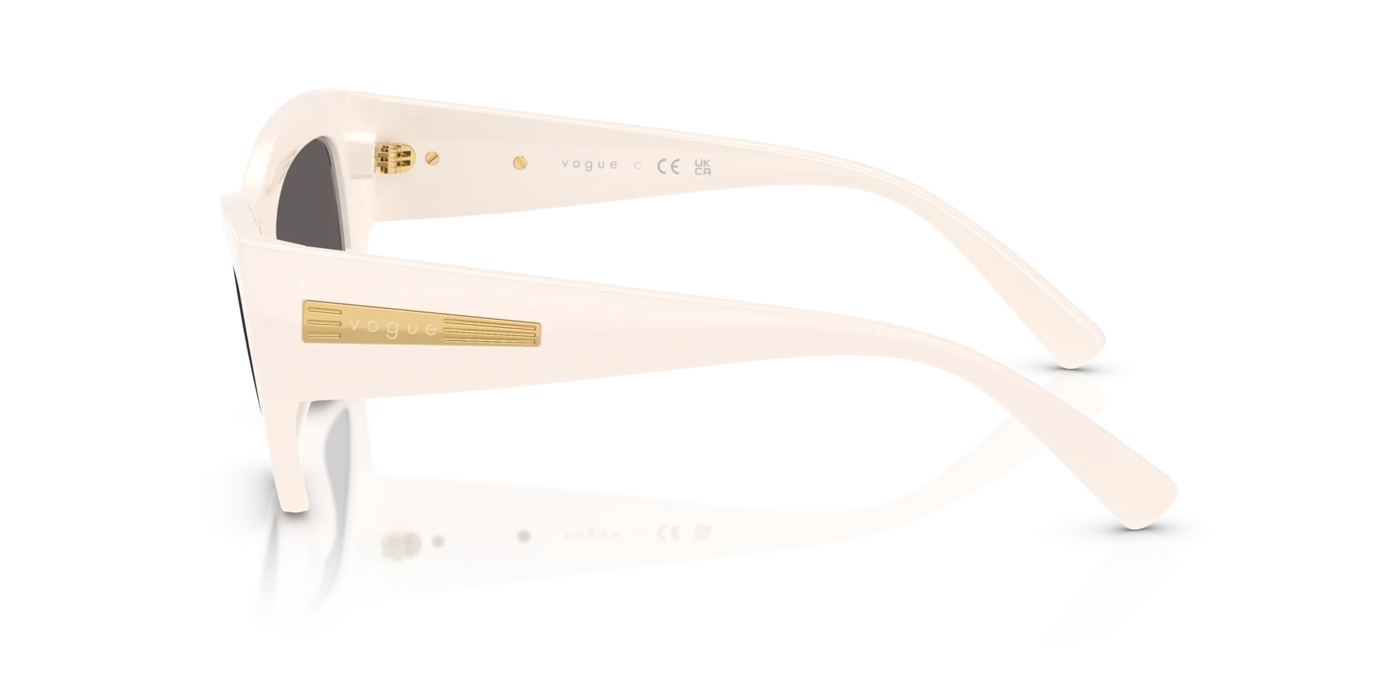 VOGUE EYEWEAR VO5607S 312487 Occhiali da sole Nylon Bianco Grigio Geometrica Normale - immagine 4