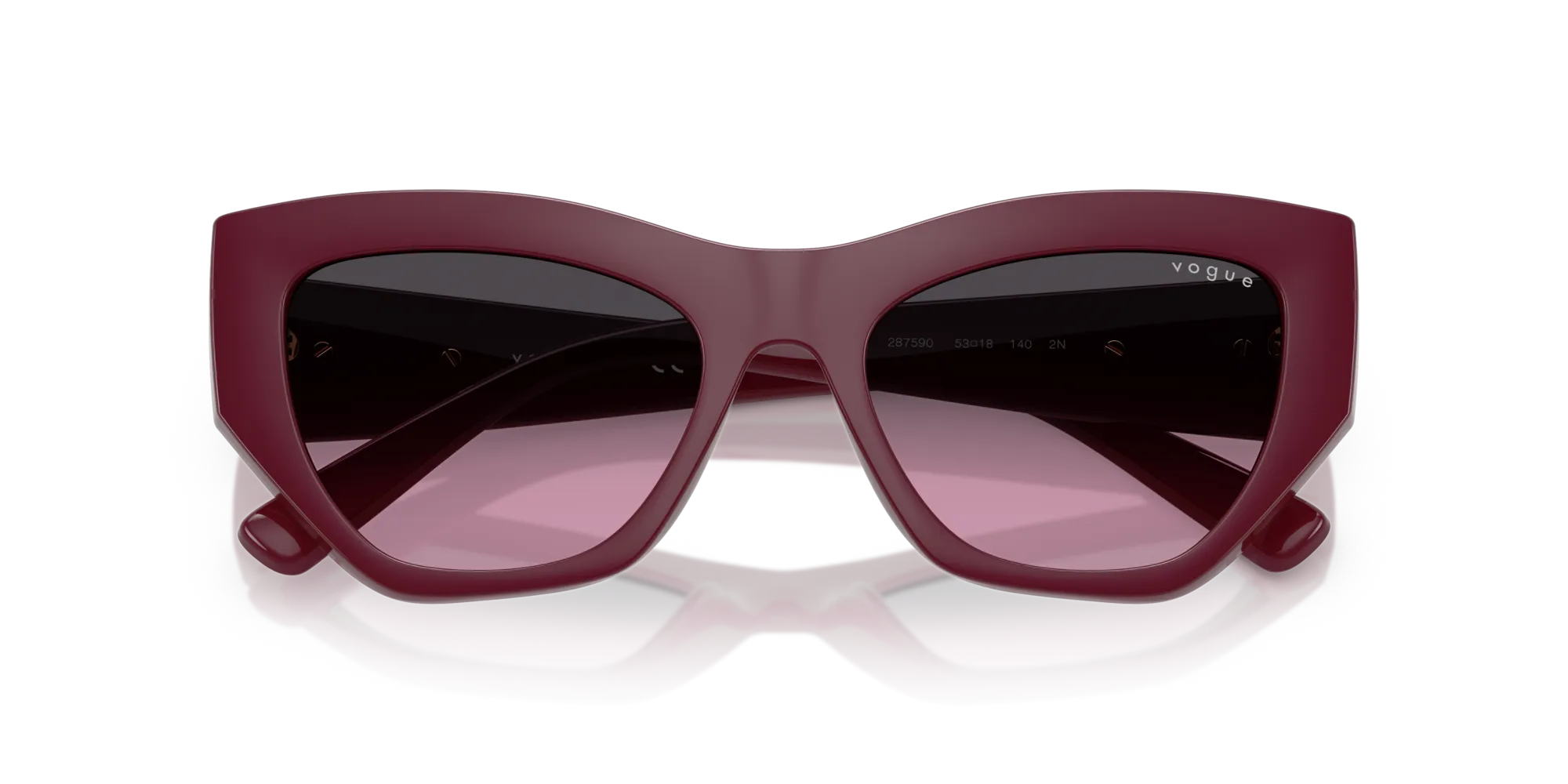 VOGUE EYEWEAR VO5607S 287590 Occhiali da sole Nylon Rosso Grigio Geometrica Normale Sfumato - immagine 2