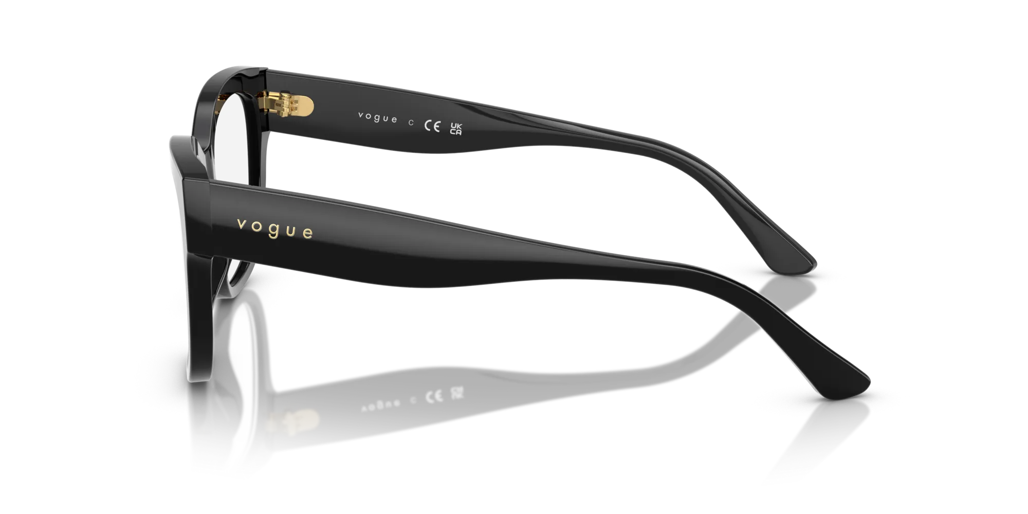 VOGUE EYEWEAR VO5605 W44 Montature da vista Acetato Nero Squadrata Normale - immagine 4
