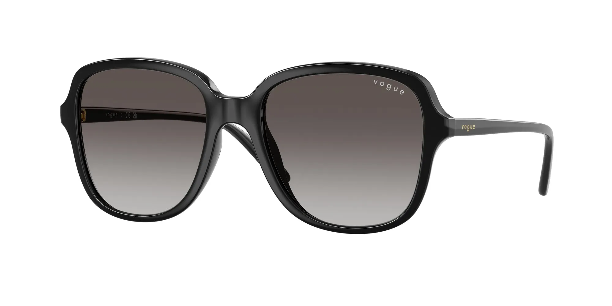 VOGUE EYEWEAR VO5601S W44/8G Occhiali da sole Nylon Nero Grigio Squadrata Normale Sfumato - immagine 1