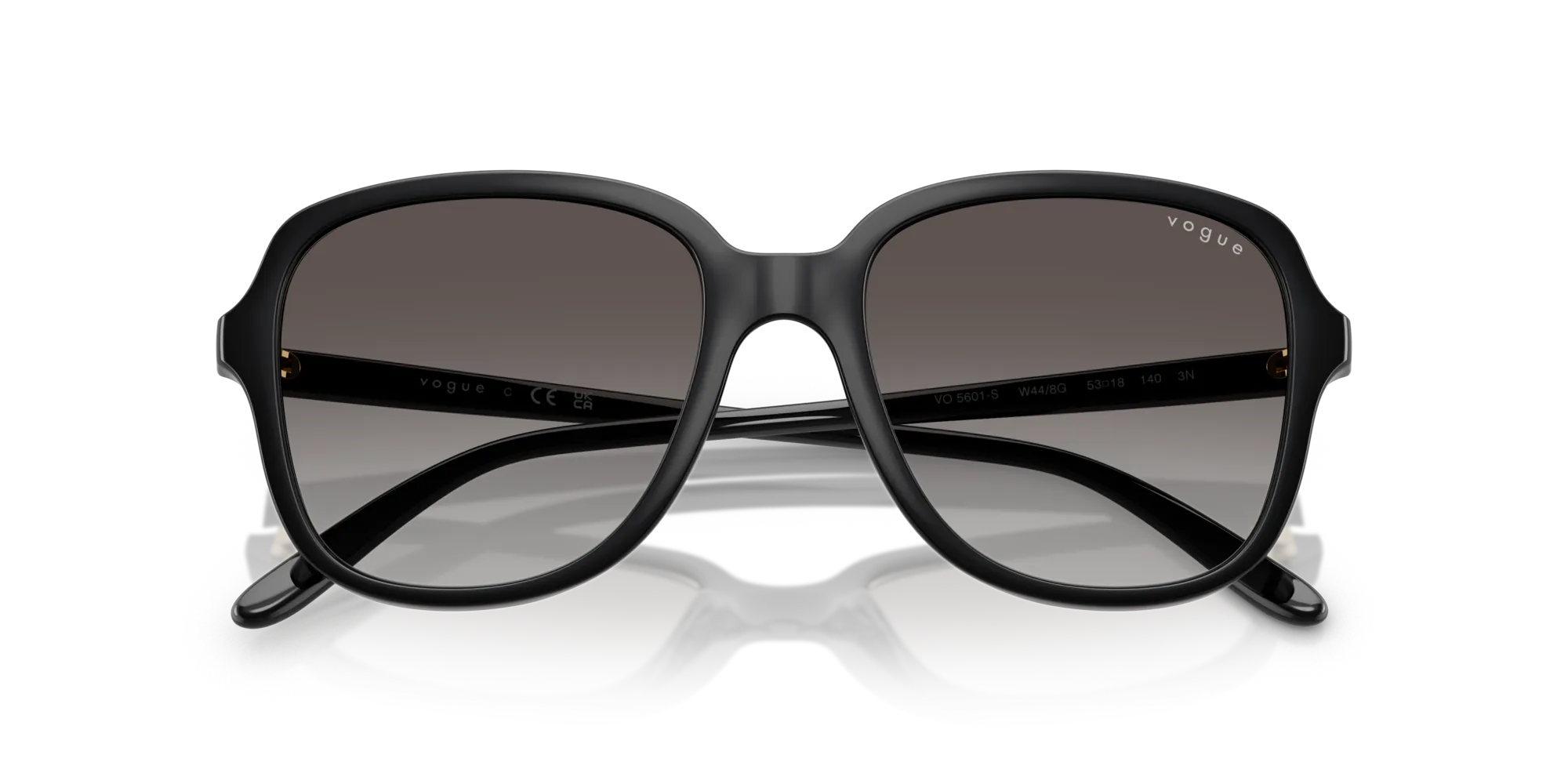 VOGUE EYEWEAR VO5601S W44/8G Occhiali da sole Nylon Nero Grigio Squadrata Normale Sfumato - immagine 2