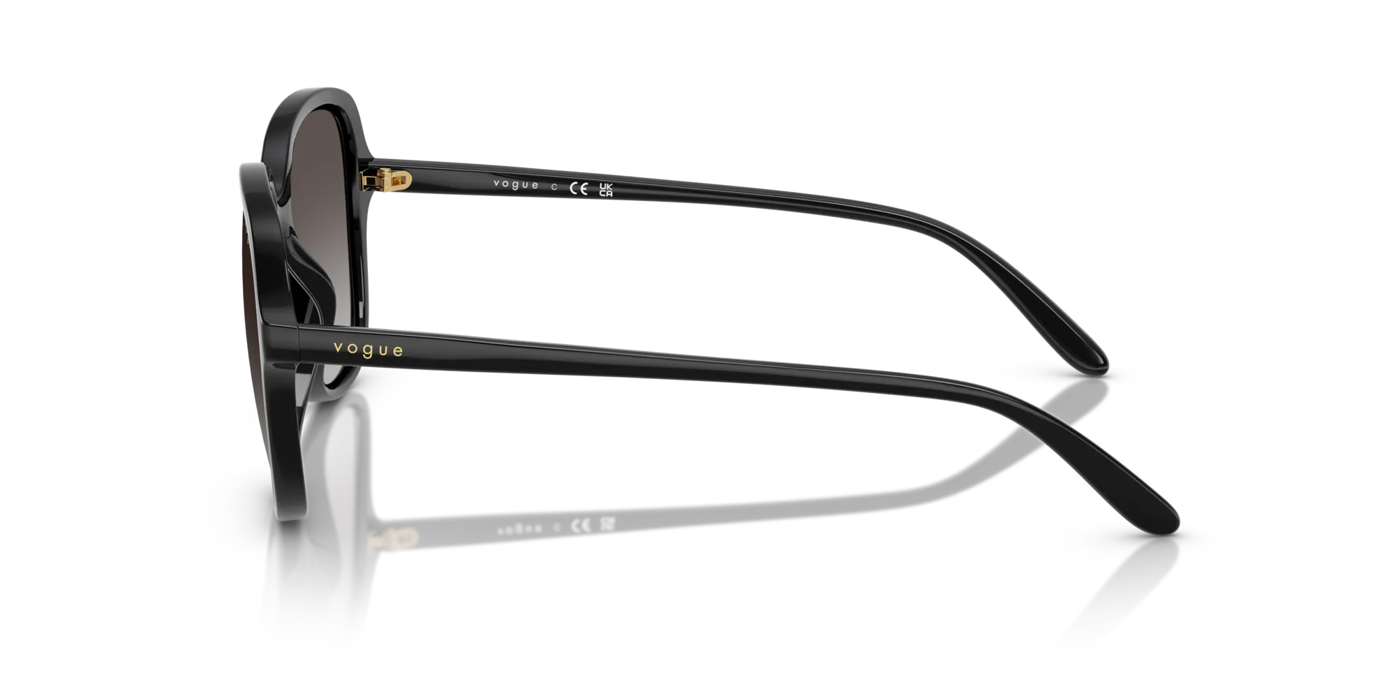VOGUE EYEWEAR VO5601S W44/8G Occhiali da sole Nylon Nero Grigio Squadrata Normale Sfumato - immagine 4