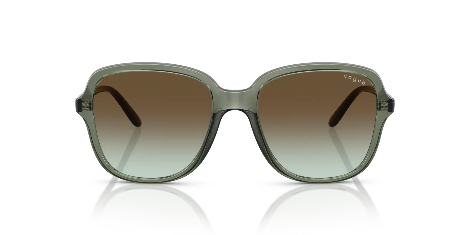 VOGUE EYEWEAR VO5601S 3086E8 Occhiali da sole Nylon Verde Marrone Squadrata Normale Sfumato - immagine 3