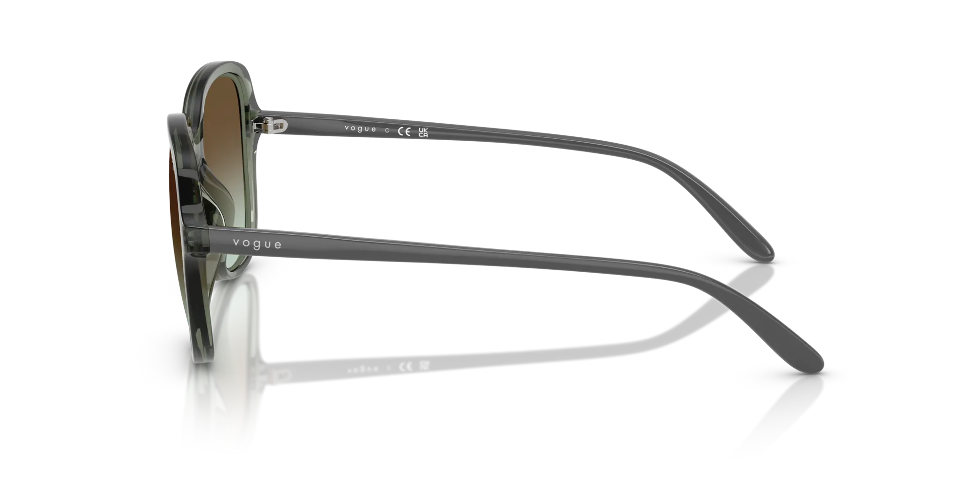 VOGUE EYEWEAR VO5601S 3086E8 Occhiali da sole Nylon Verde Marrone Squadrata Normale Sfumato - immagine 4