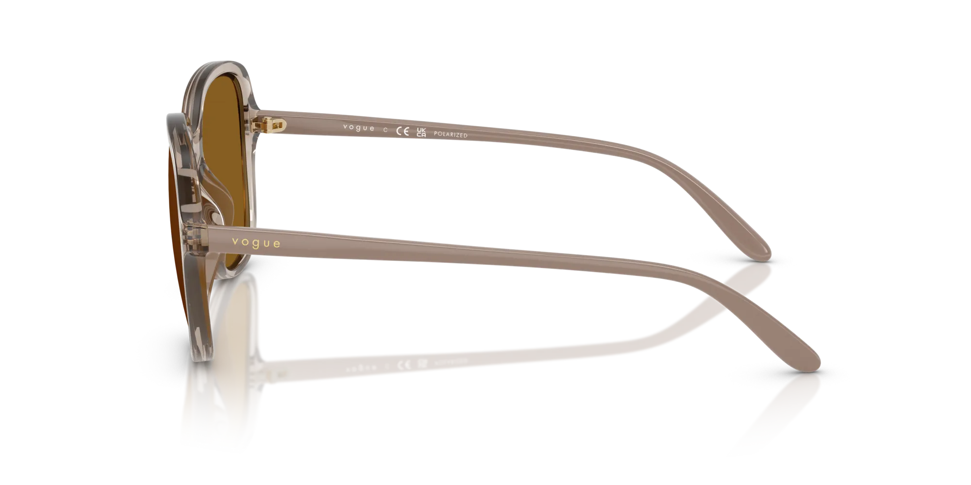 VOGUE EYEWEAR VO5601S 299083 Occhiali da sole Nylon Marrone Marrone Squadrata Polarizzata - immagine 4