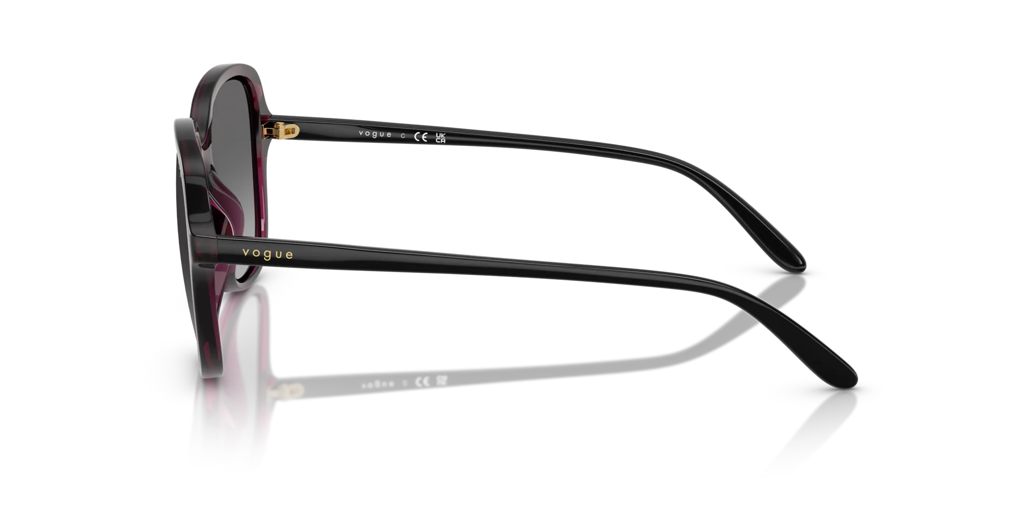 VOGUE EYEWEAR VO5601S 298911 Occhiali da sole Nylon Viola Grigio Squadrata Normale Sfumato - immagine 4