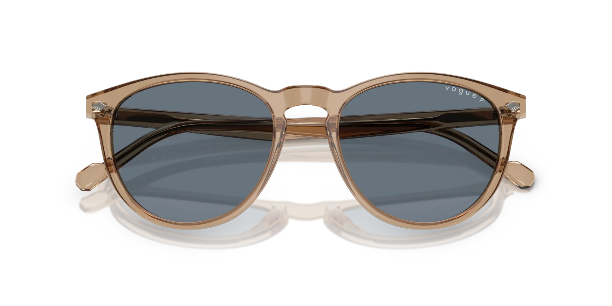 VOGUE EYEWEAR VO5599S 31894Y Occhiali da sole Acetato Marrone Blu Pantos Polarizzata - immagine 2
