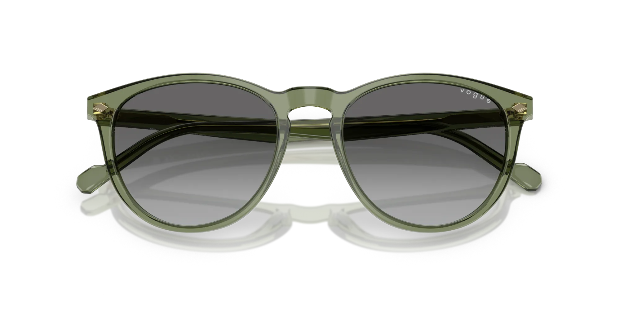 VOGUE EYEWEAR VO5599S 318711 Occhiali da sole Acetato Verde Grigio Pantos Normale Sfumato - immagine 2