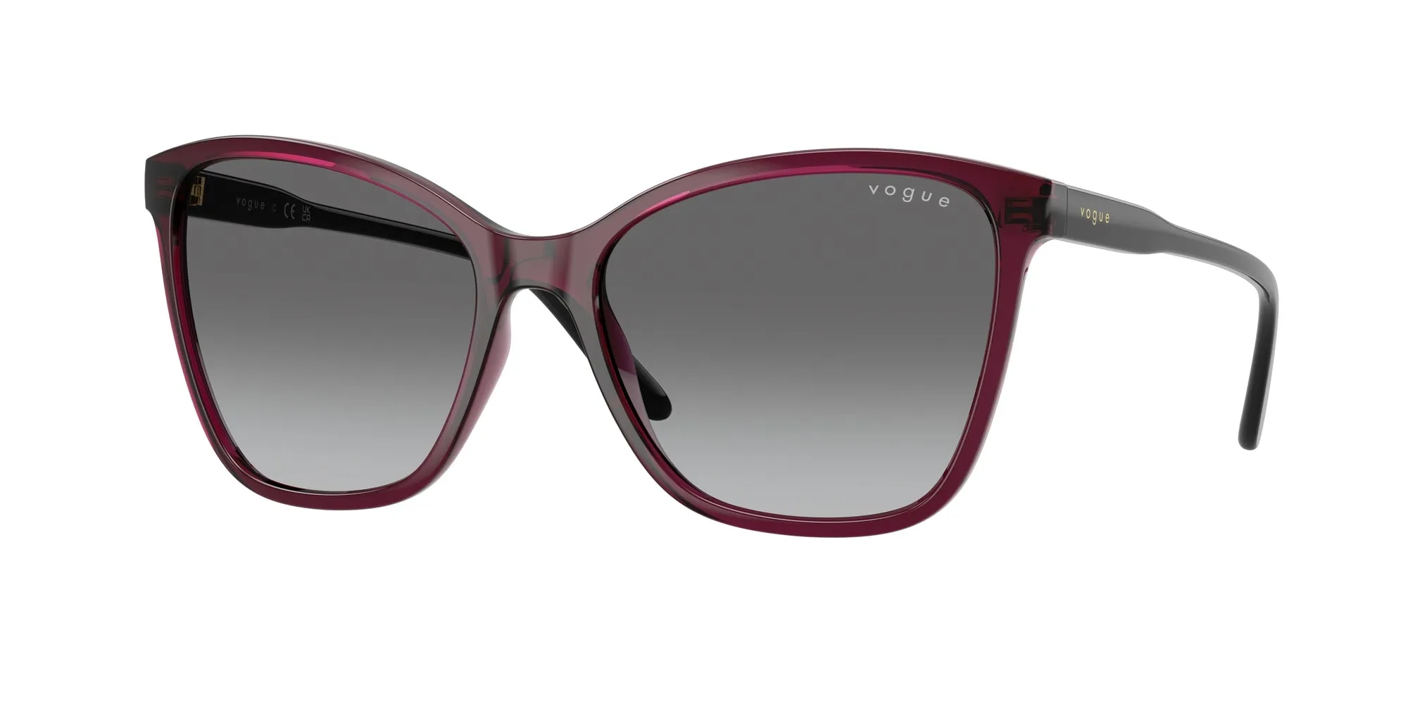 VOGUE EYEWEAR VO5520S 298911 Occhiali da sole Nylon Viola Grigio Farfalla Normale Sfumato - immagine 1