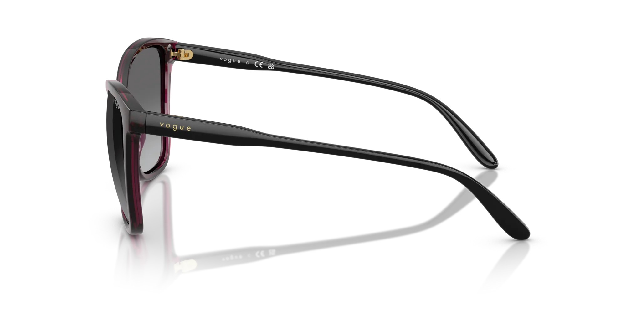 VOGUE EYEWEAR VO5520S 298911 Occhiali da sole Nylon Viola Grigio Farfalla Normale Sfumato - immagine 4