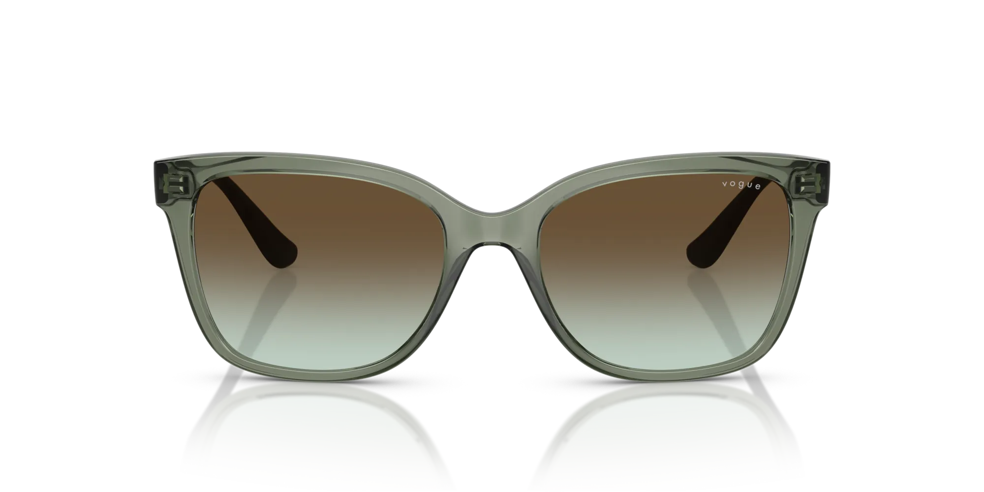 VOGUE EYEWEAR VO5426S 3086E8 Occhiali da sole Iniettato Verde Marrone Pillow Normale Sfumato - immagine 3