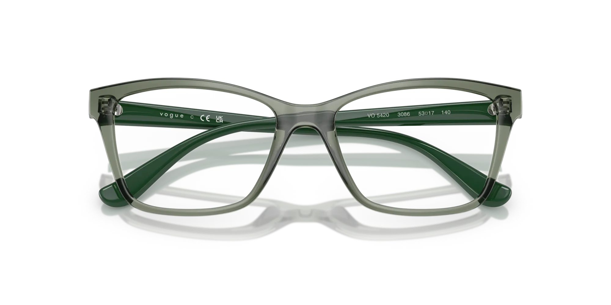 VOGUE EYEWEAR VO5420 3086 Montature da vista Iniettato Verde Pillow Normale - immagine 2