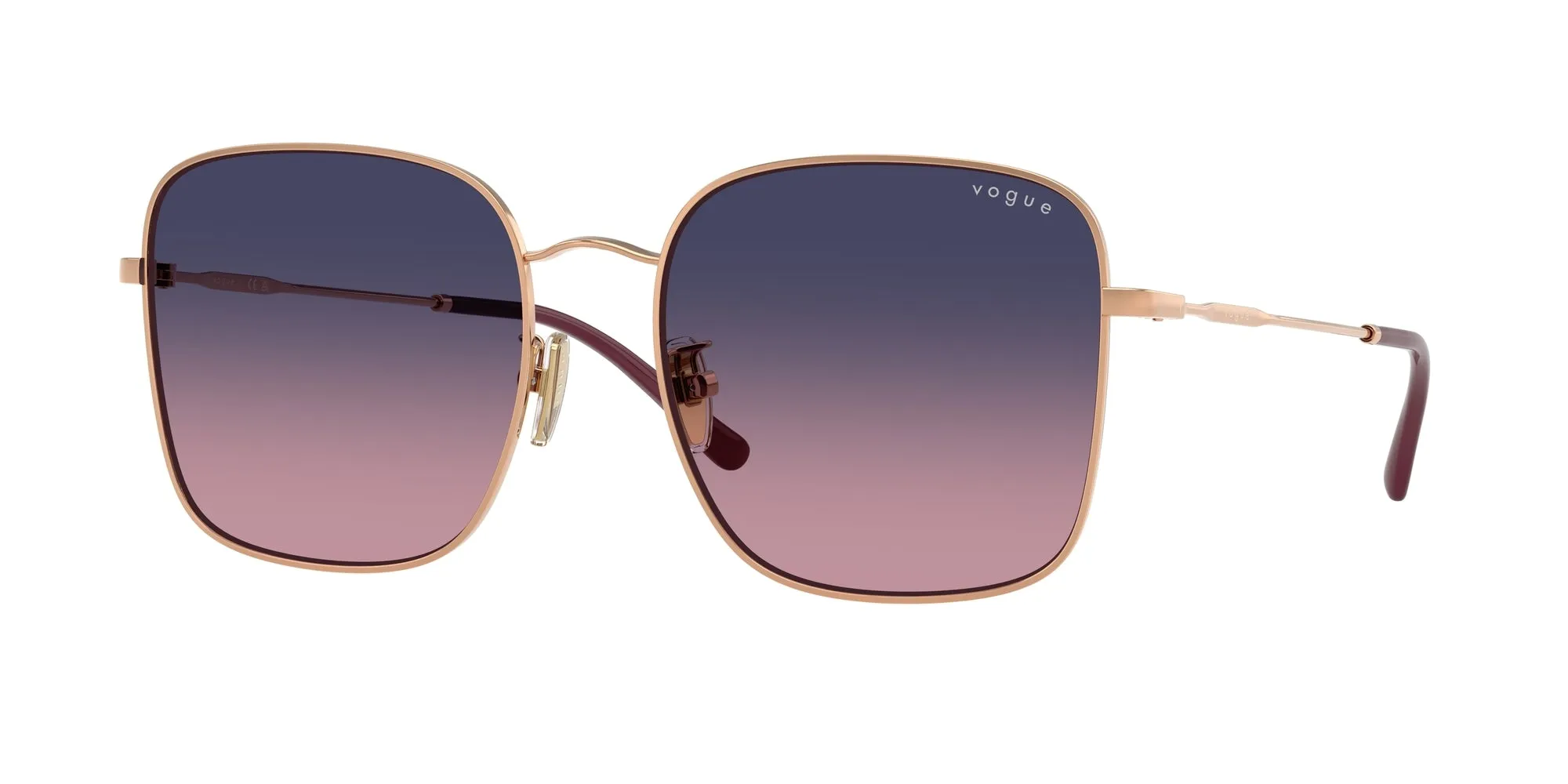 VOGUE EYEWEAR VO4327SD 5152I6 Occhiali da sole Metallo Oro Rosa Squadrata Normale Sfumato - immagine 1