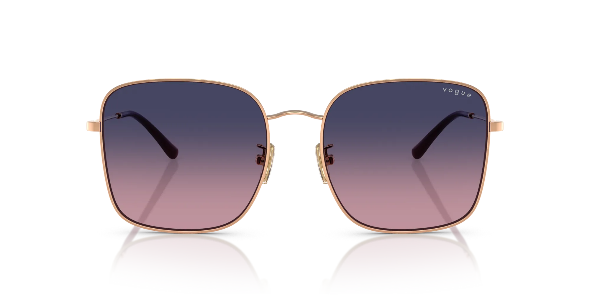 VOGUE EYEWEAR VO4327SD 5152I6 Occhiali da sole Metallo Oro Rosa Squadrata Normale Sfumato - immagine 3