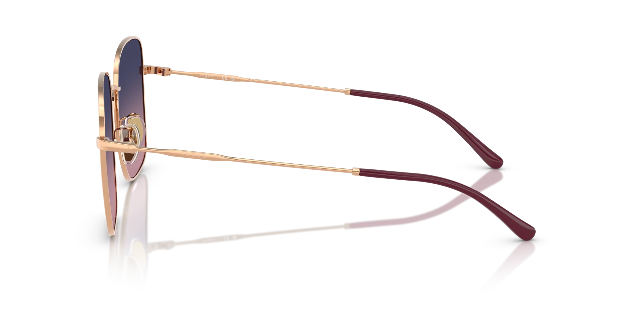 VOGUE EYEWEAR VO4327SD 5152I6 Occhiali da sole Metallo Oro Rosa Squadrata Normale Sfumato - immagine 4