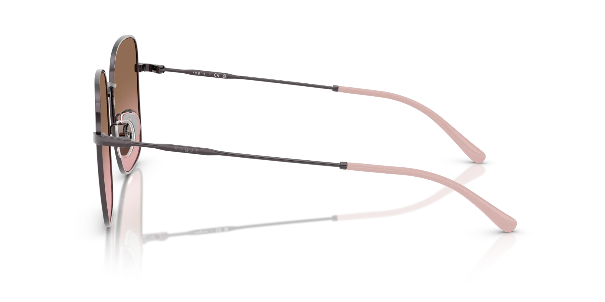 VOGUE EYEWEAR VO4327SD 514914 Occhiali da sole Metallo Viola Rosa Squadrata Normale Sfumato - immagine 4
