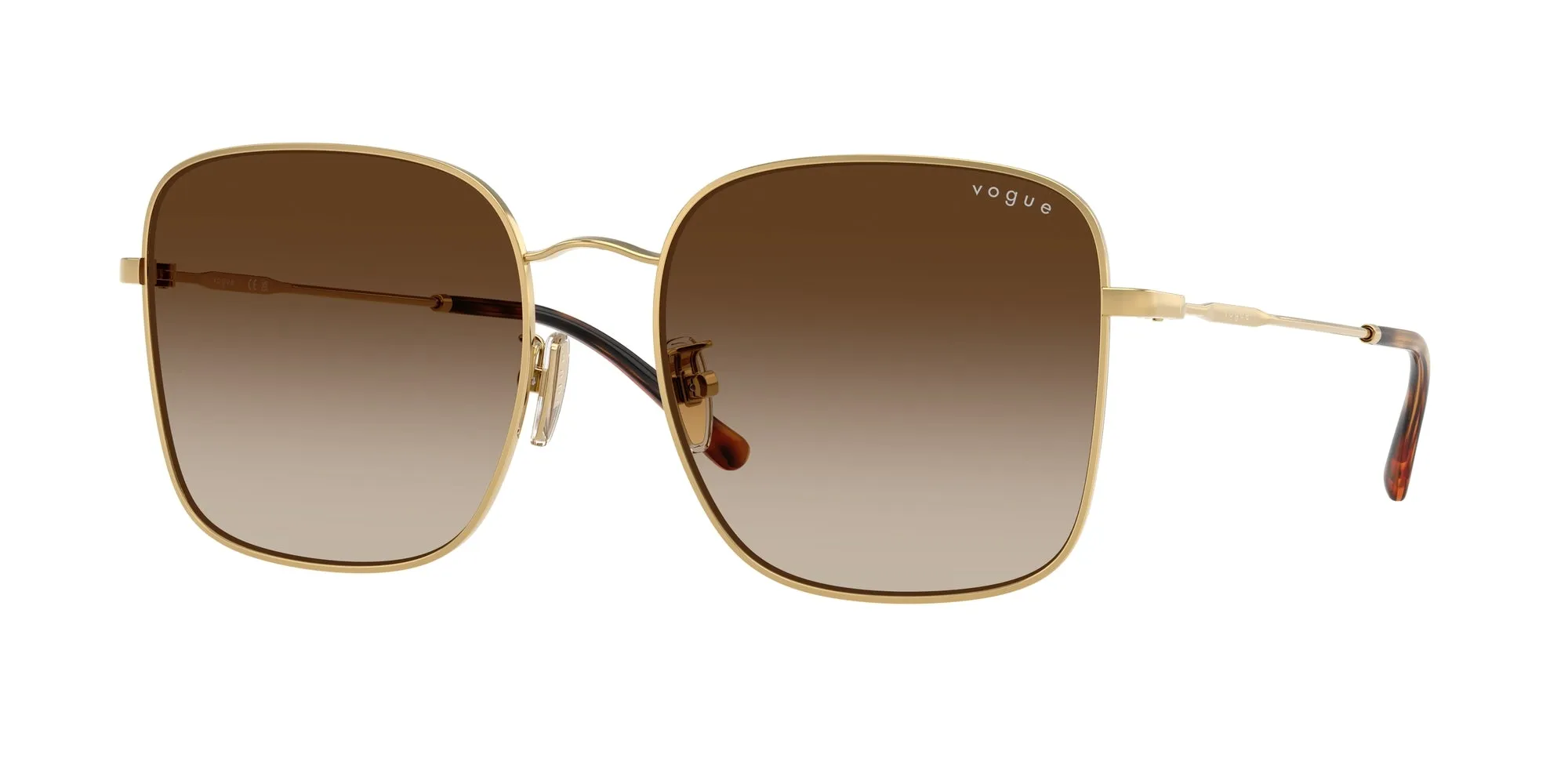 VOGUE EYEWEAR VO4327SD 280/13 Occhiali da sole Metallo Oro Marrone Squadrata Normale Sfumato - immagine 1