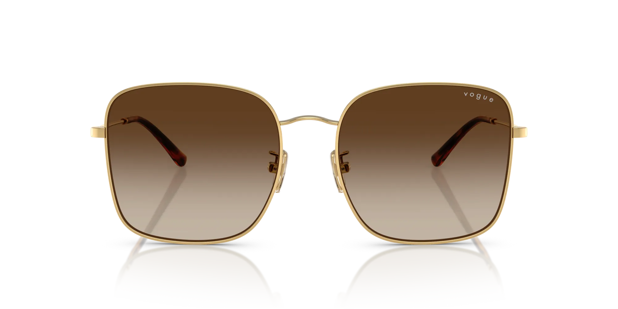 VOGUE EYEWEAR VO4327SD 280/13 Occhiali da sole Metallo Oro Marrone Squadrata Normale Sfumato - immagine 3