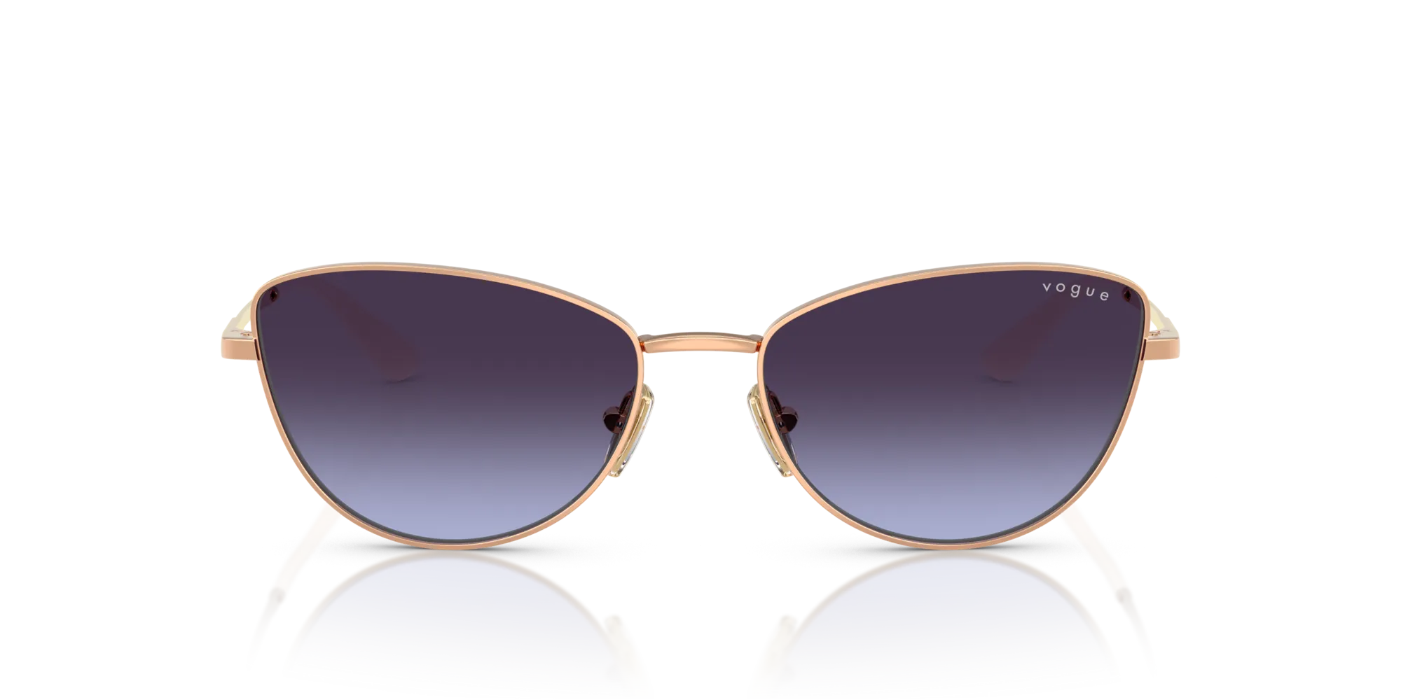 VOGUE EYEWEAR VO4324S 51524Q Occhiali da sole Metallo Oro Grigio Farfalla Normale Sfumato - immagine 3