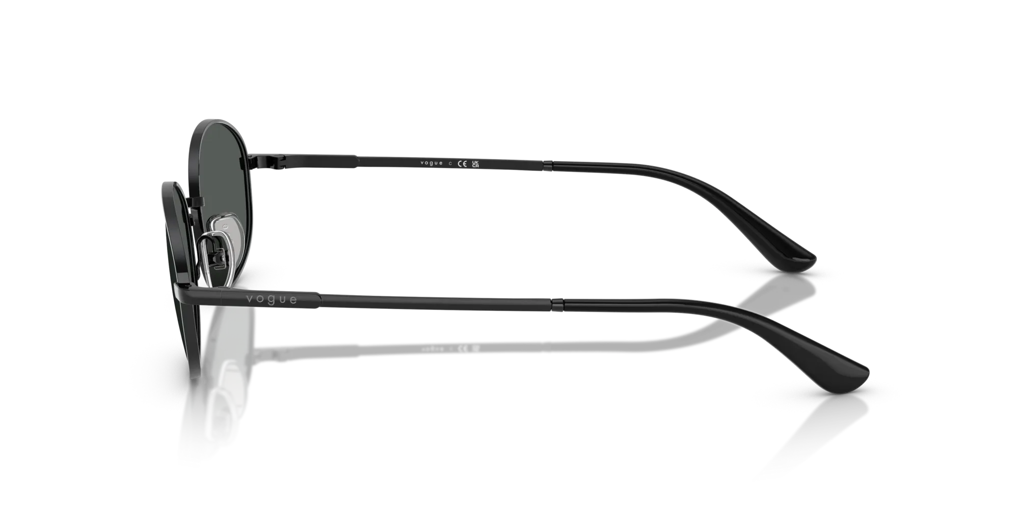 VOGUE EYEWEAR VO4323S 352/87 Occhiali da sole Metallo Nero Grigio Rotonda Normale - immagine 4