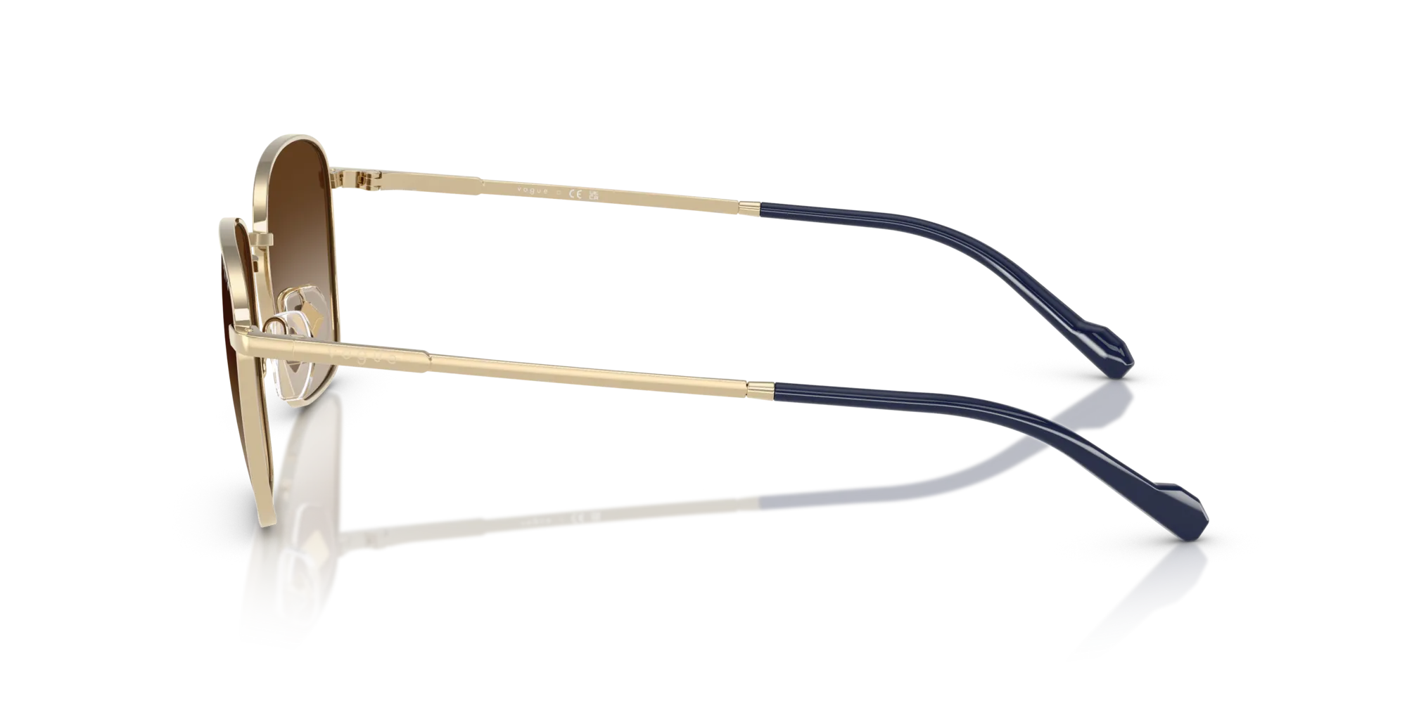 VOGUE EYEWEAR VO4322S 848/13 Occhiali da sole Metallo Oro Marrone Pillow Normale Sfumato - immagine 4