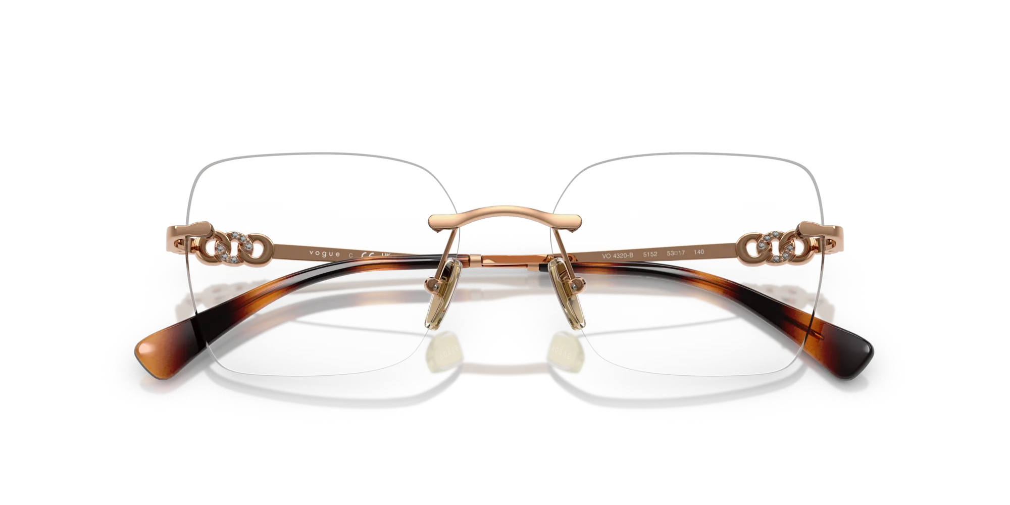 VOGUE EYEWEAR VO4320B 5152 Montature da vista Metallo Oro Squadrata Normale - immagine 2