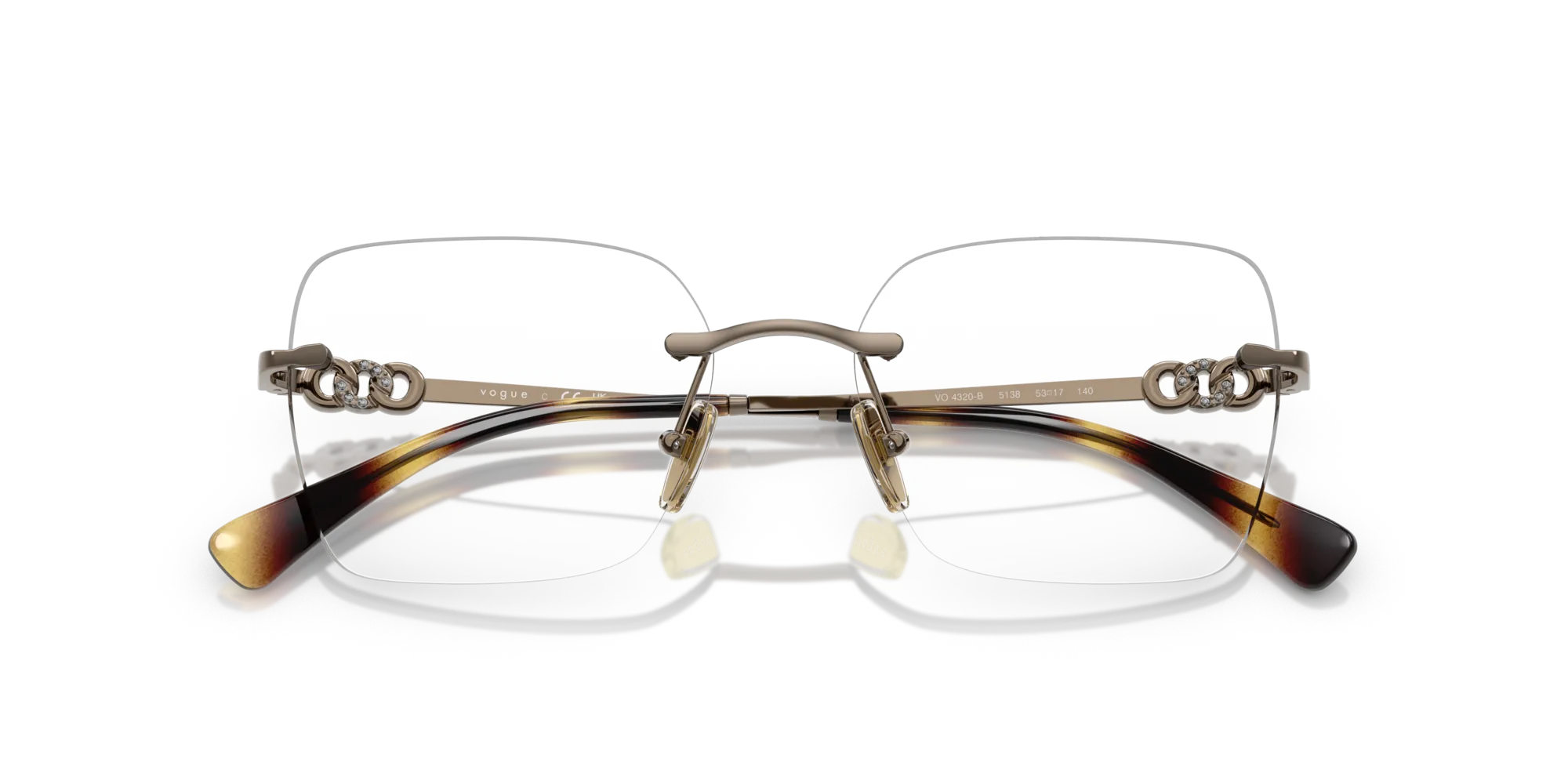 VOGUE EYEWEAR VO4320B 5138 Montature da vista Metallo Marrone Squadrata Normale - immagine 2