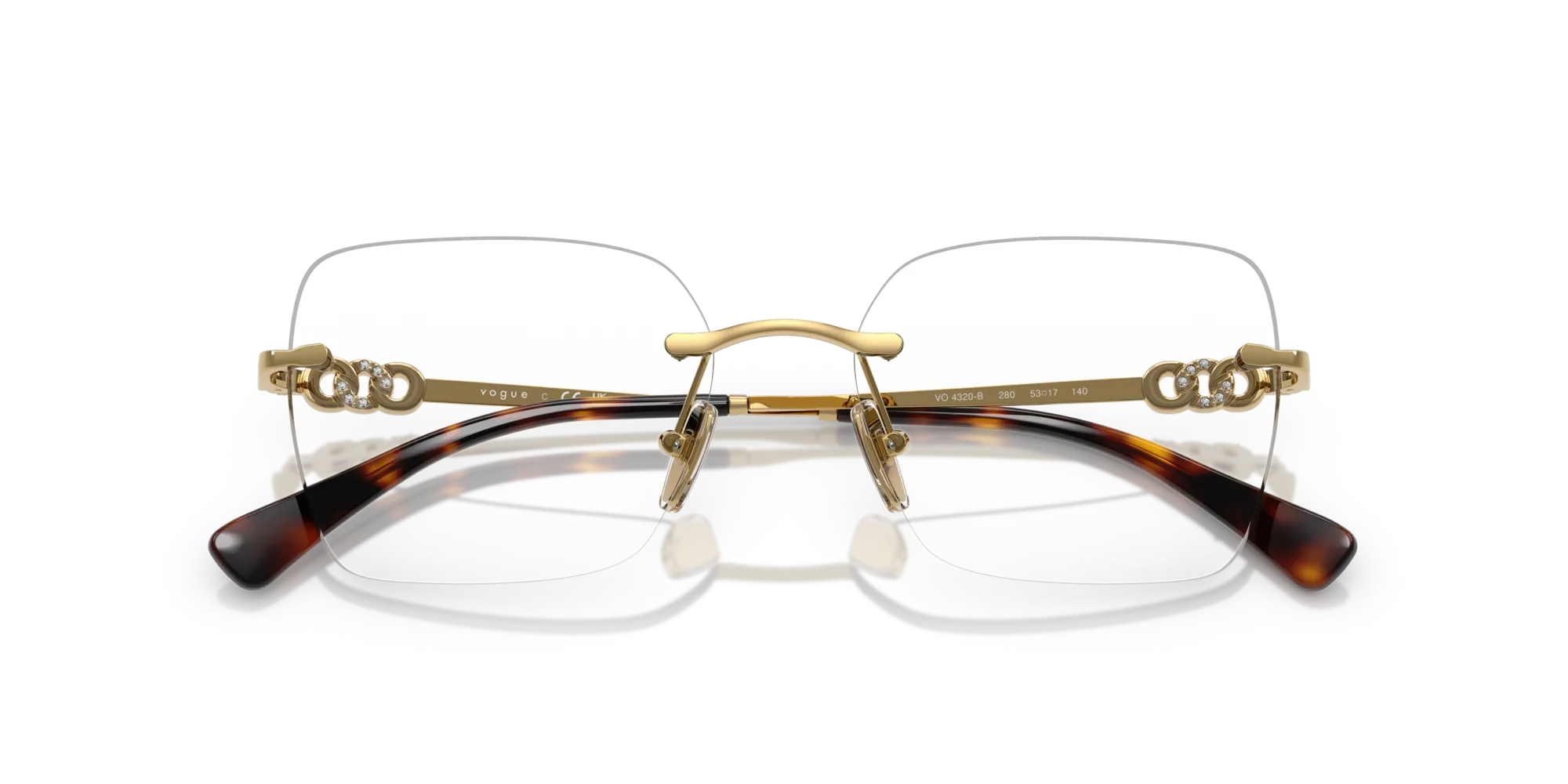 VOGUE EYEWEAR VO4320B 280 Montature da vista Metallo Oro Squadrata Normale - immagine 2