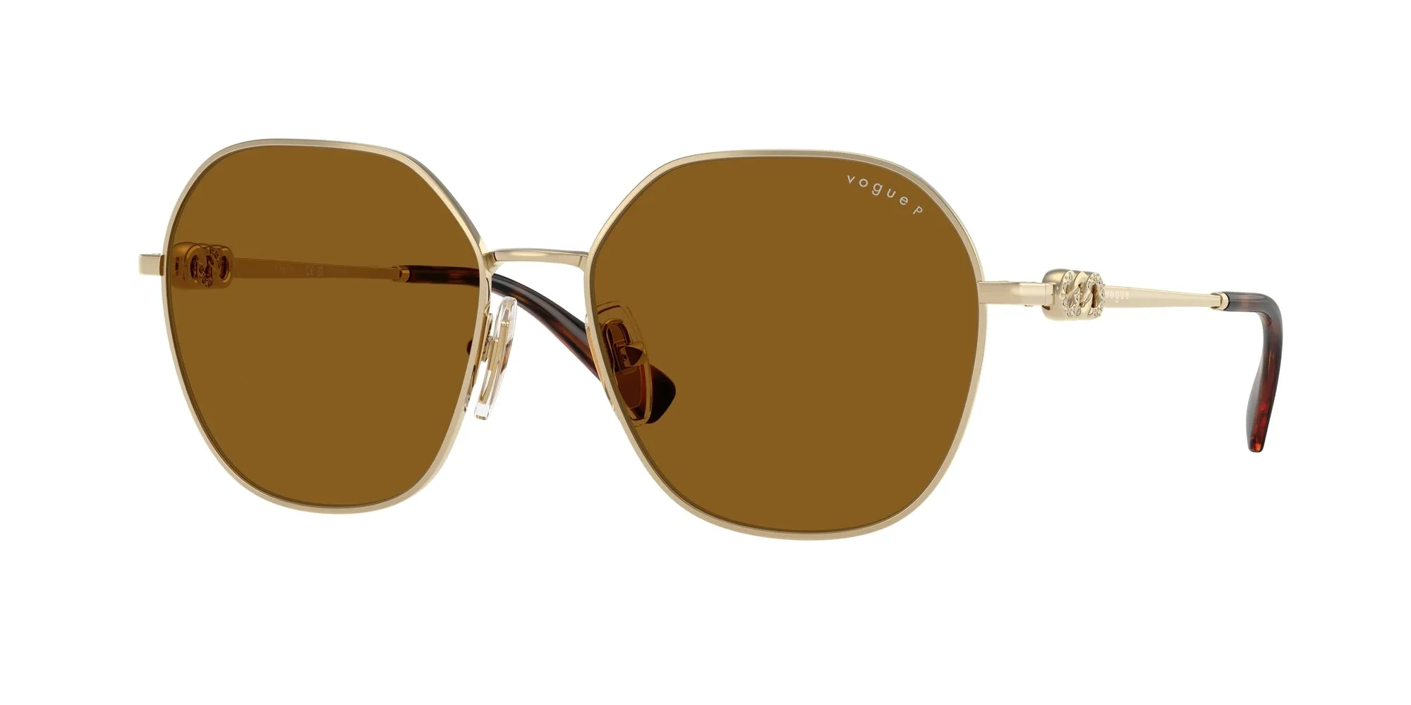 VOGUE EYEWEAR VO4318SB 848/83 Occhiali da sole Metallo Oro Marrone Geometrica Polarizzata - immagine 1