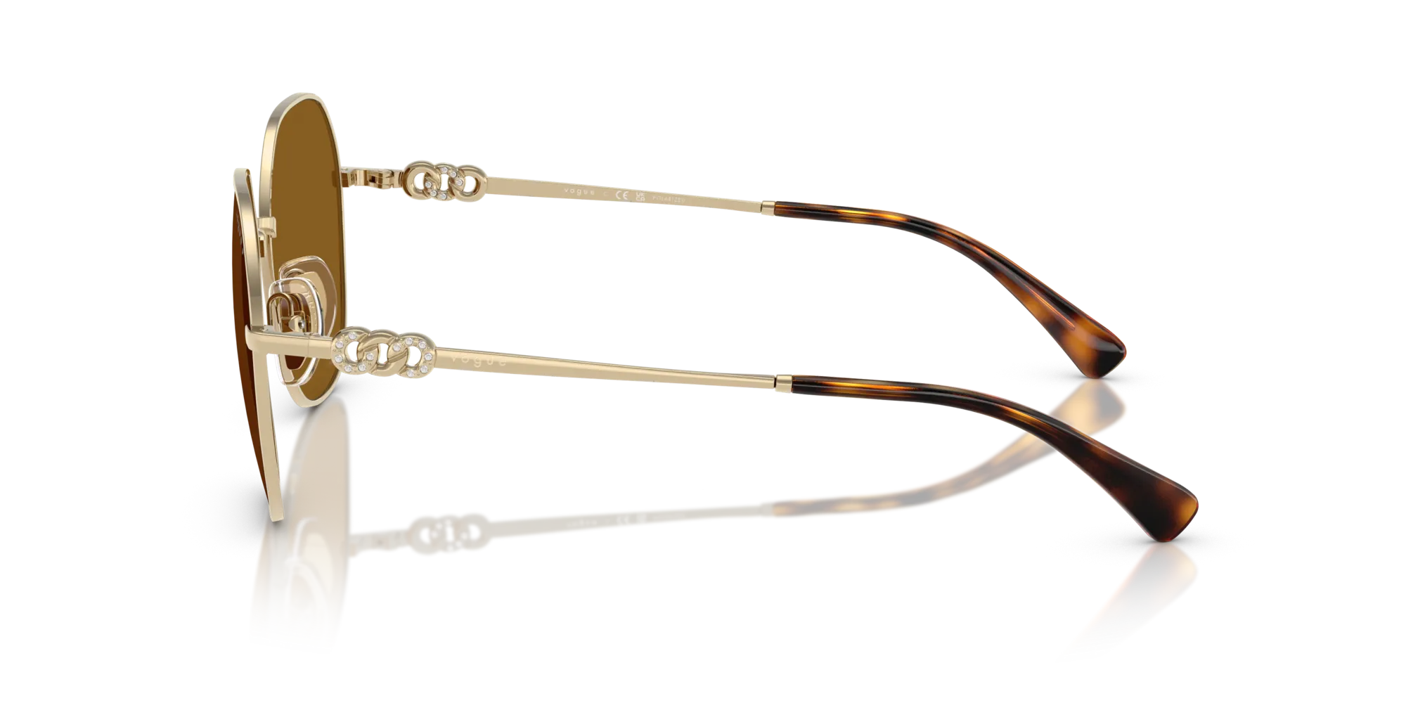 VOGUE EYEWEAR VO4318SB 848/83 Occhiali da sole Metallo Oro Marrone Geometrica Polarizzata - immagine 4