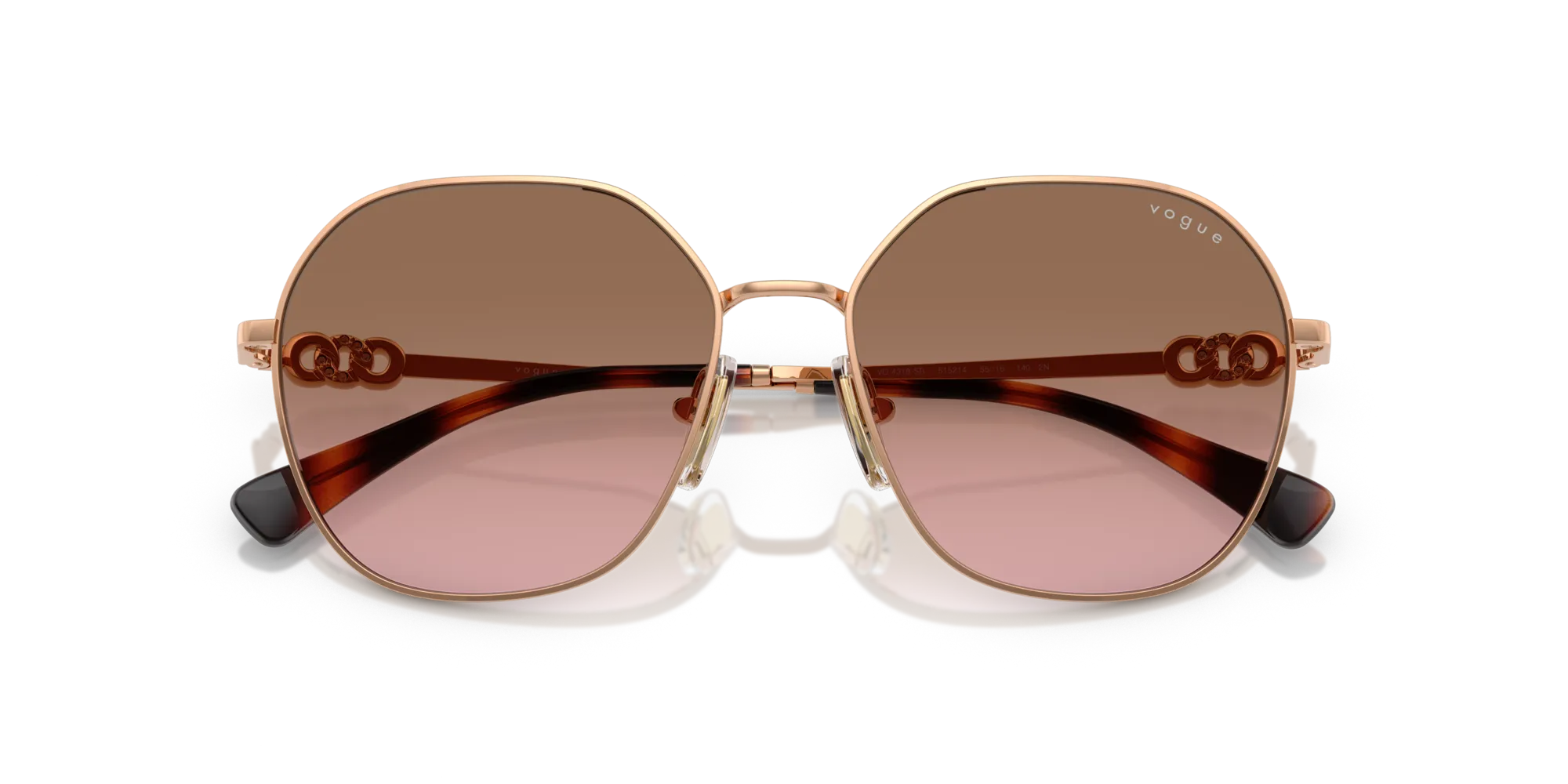 VOGUE EYEWEAR VO4318SB 515214 Occhiali da sole Metallo Oro Rosa Geometrica Normale Sfumato - immagine 2
