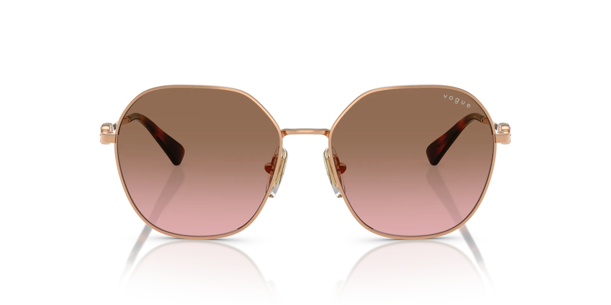 VOGUE EYEWEAR VO4318SB 515214 Occhiali da sole Metallo Oro Rosa Geometrica Normale Sfumato - immagine 3