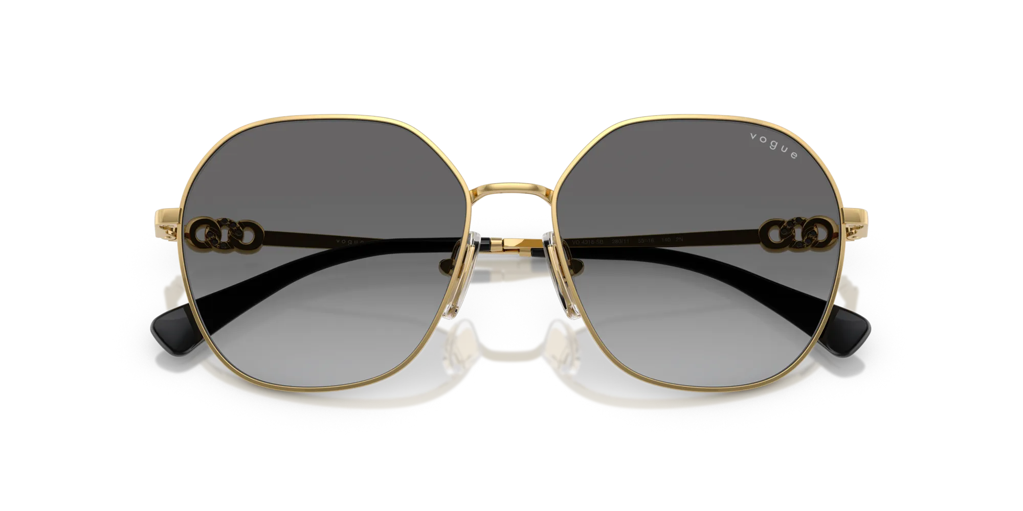 VOGUE EYEWEAR VO4318SB 280/11 Occhiali da sole Metallo Oro Grigio Geometrica Normale Sfumato - immagine 2