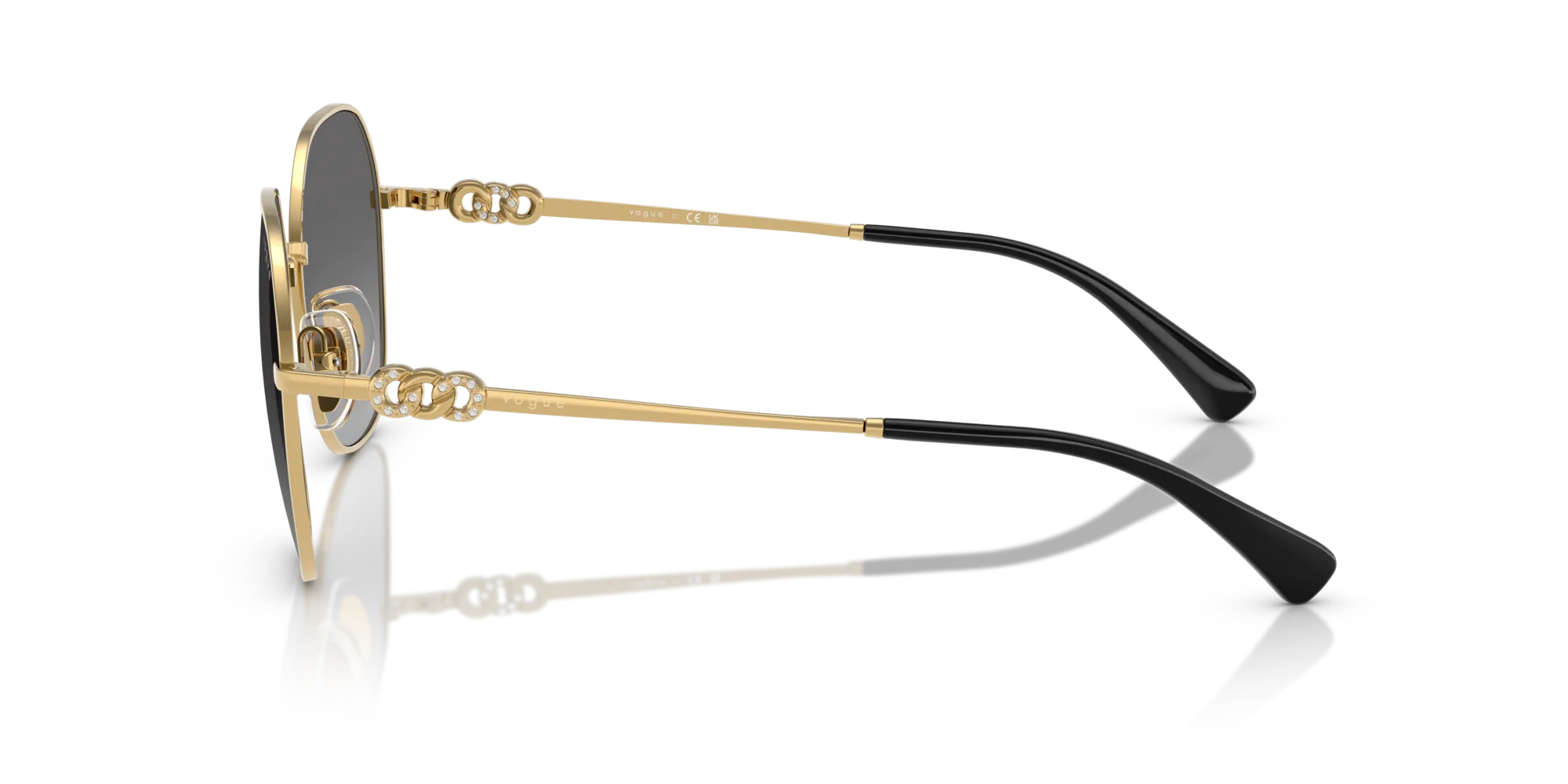 VOGUE EYEWEAR VO4318SB 280/11 Occhiali da sole Metallo Oro Grigio Geometrica Normale Sfumato - immagine 4