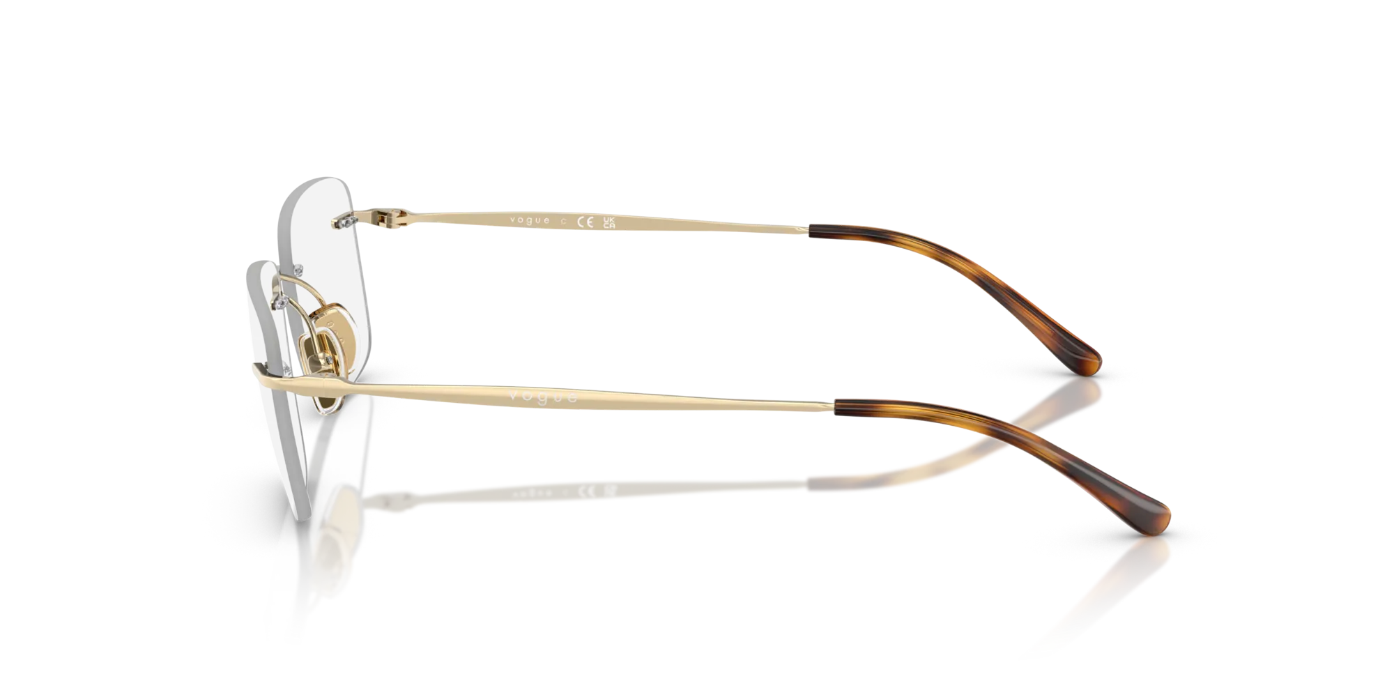 VOGUE EYEWEAR VO4314I 848 Montature da vista Metallo Oro Pillow Normale - immagine 4