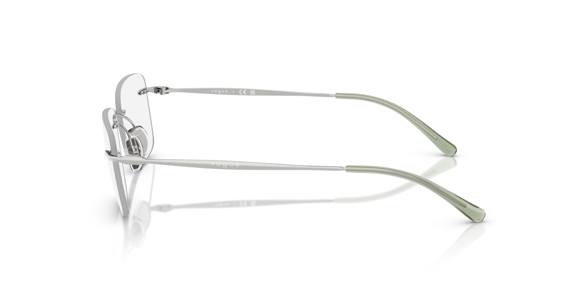VOGUE EYEWEAR VO4314I 323 Montature da vista Metallo Argento Pillow Normale - immagine 4