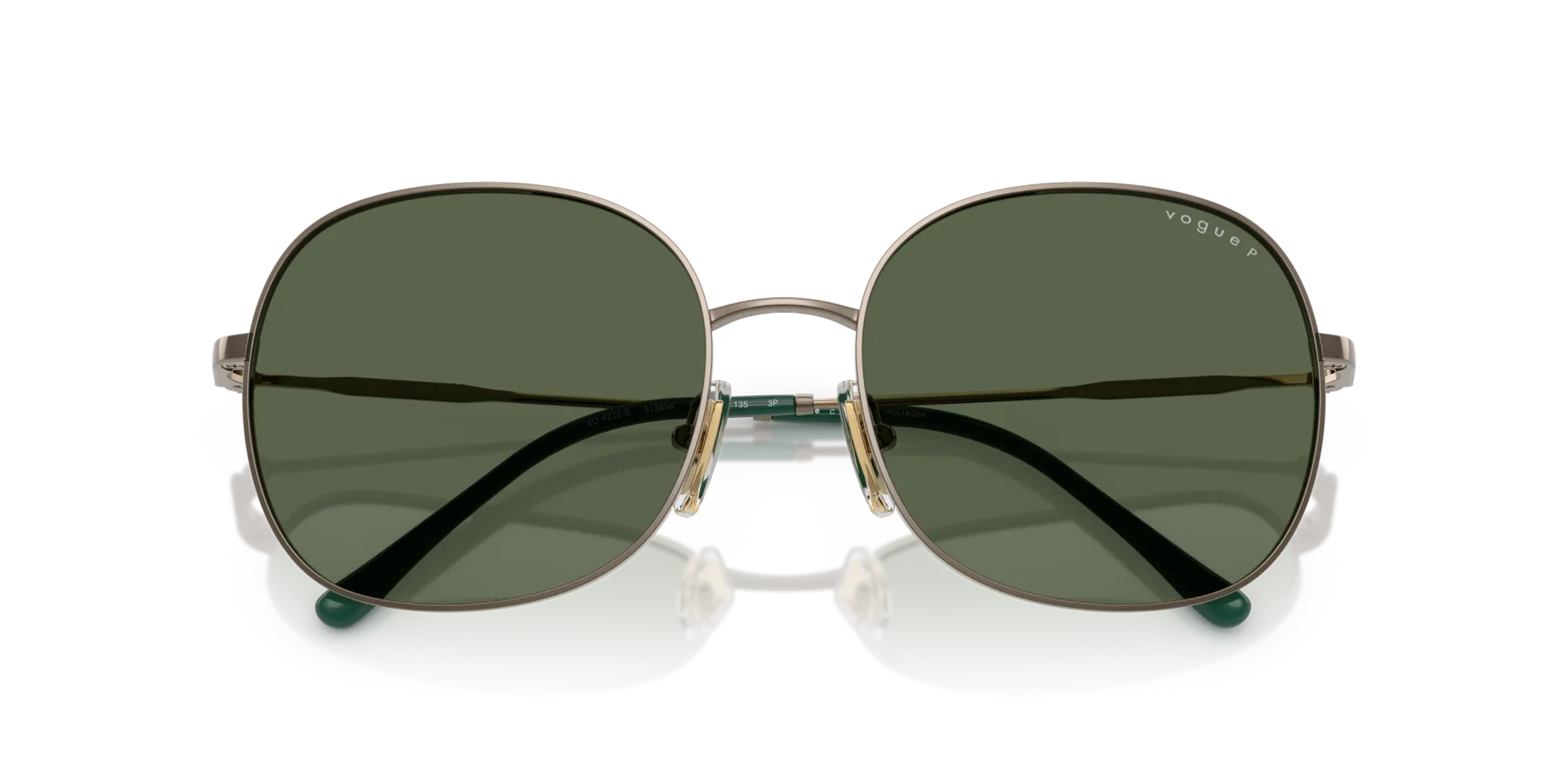 VOGUE EYEWEAR VO4272S 51389A Occhiali da sole Metallo Marrone Verde Rotonda Polarizzata - immagine 2